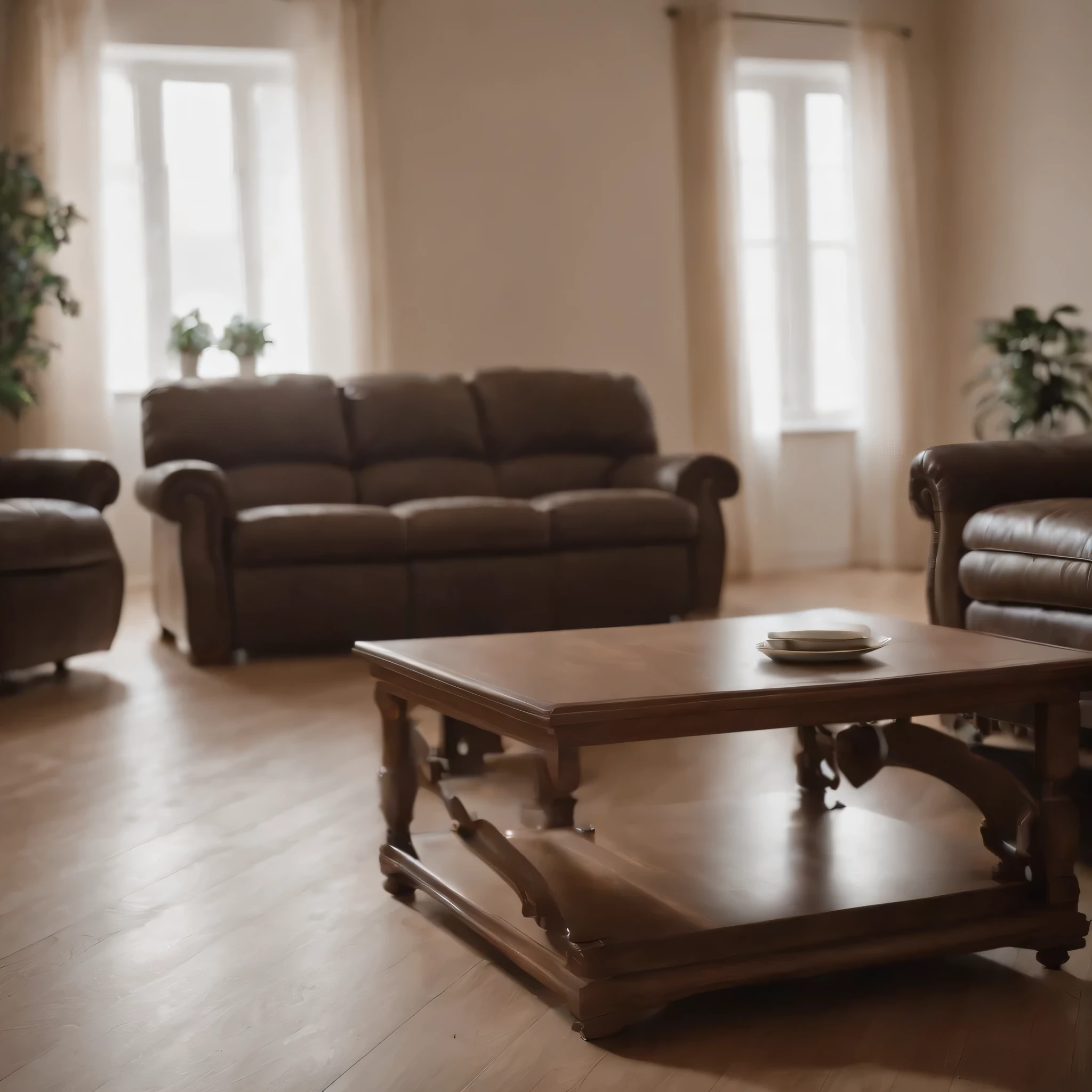 an empty living room setting, inside a house
