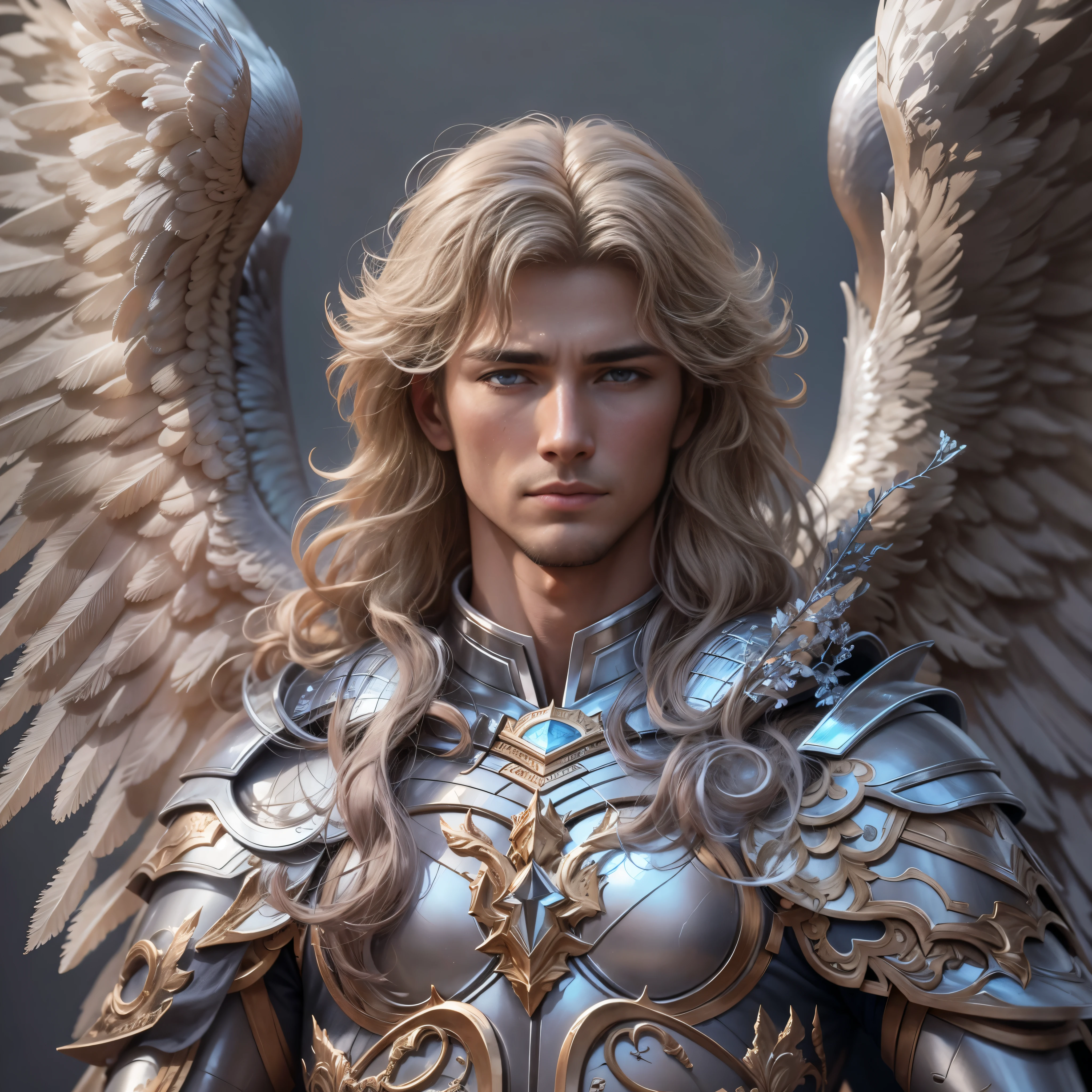 archangel michael、The last piece of the four angels,highest quality,Super detailed,High resolution,High resolution,4k,4K portrait,8K,8K portrait,unity 8k wallpaper,Detailed CG,realistic,Raw photo,real person,portrait photography,realistic,shiny skin,fine skin,