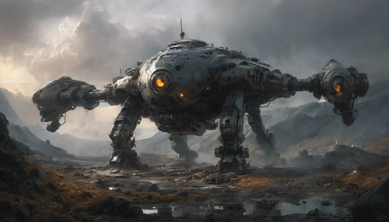 Space War, cinematic still, high budget, cinemascope, 4K epic detailed, by Ian McQue and Boris Groh, best quality, masterpiece, very aesthetic, perfect composition, intricate details, ultra-detailed, vivid colors