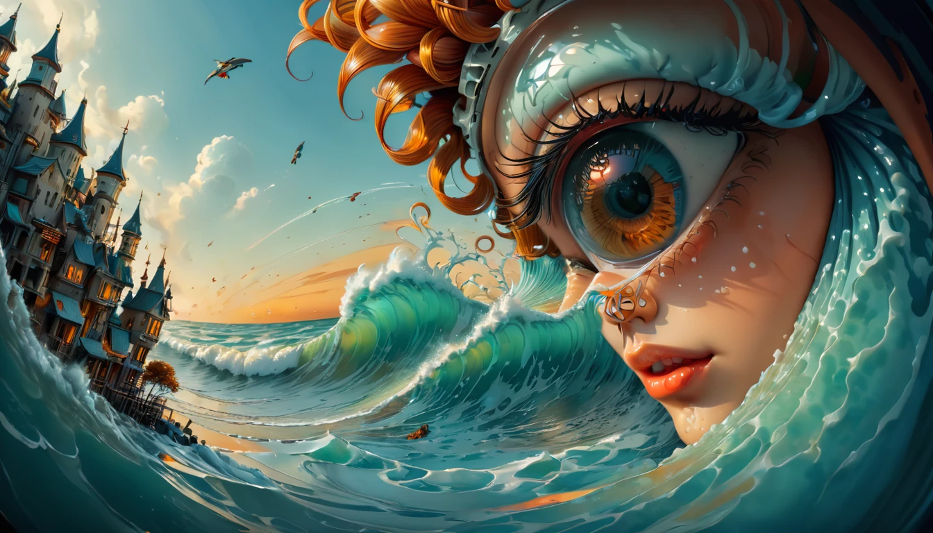 ultra-wide angle, by Cyril Rolando, masterpiece, best quality, very aesthetic, perfect composition, intricate details, ultra-detailed, Professional, official art, Representative work