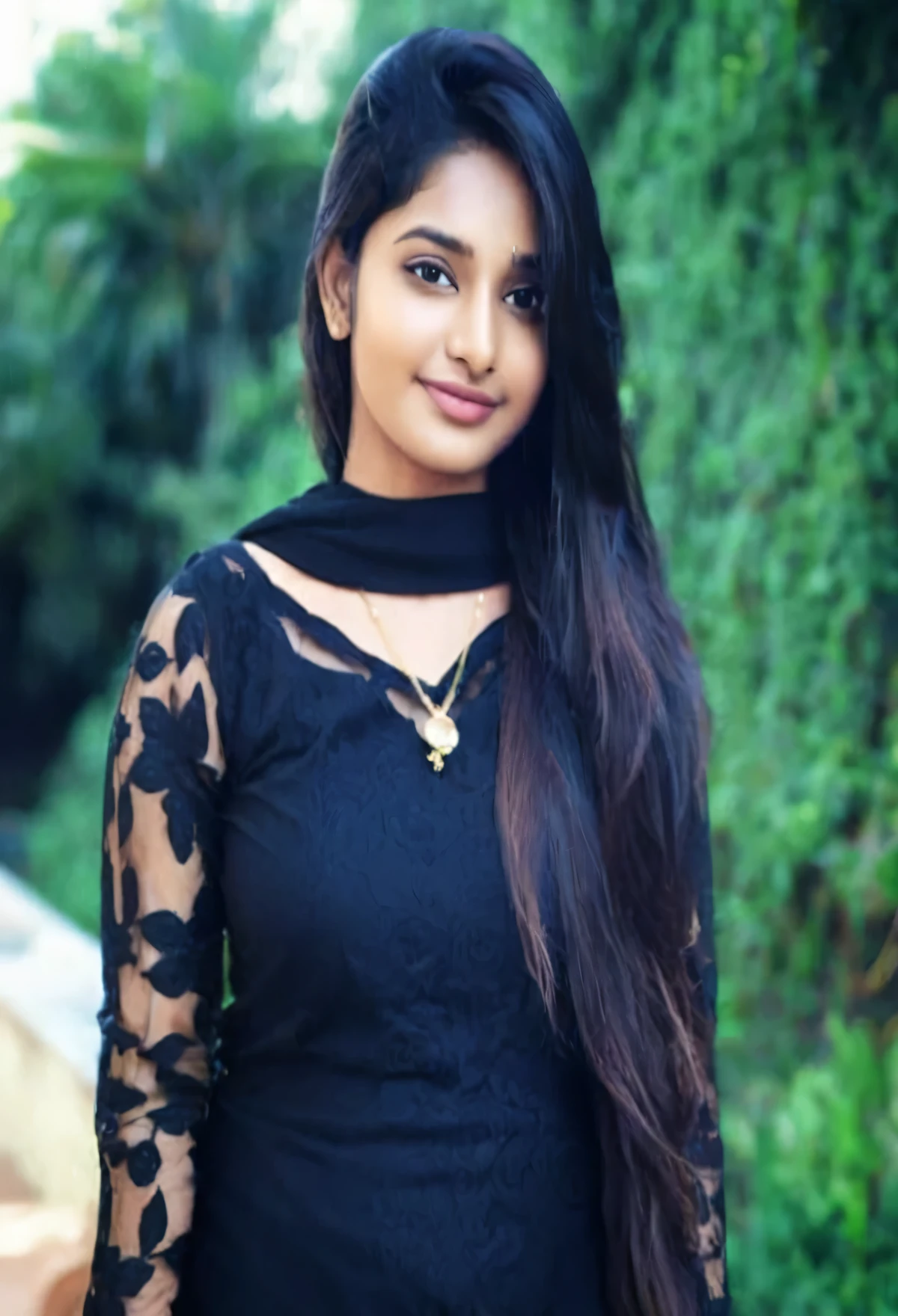 a close up of a woman with long hair wearing a black dress, very beautiful girl, indian girl with brown skin, sexy girl with dark complexion, cute beautiful, with lovely look, attractive girl, very beautiful photo, actress, with cute - fine - face, young and cute girl, by Max Dauthendey, beautiful pretty young, indian super model