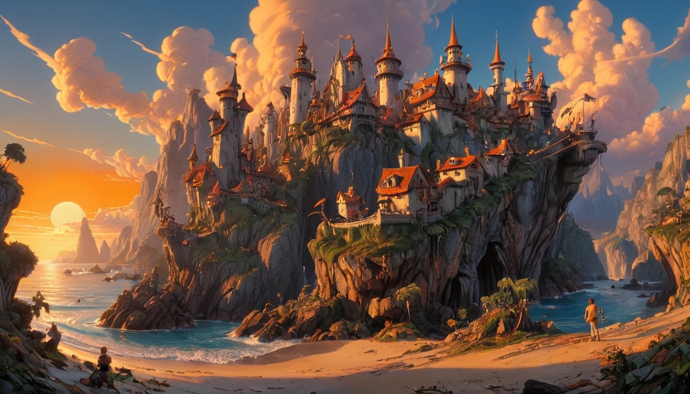 ultra-wide angle, by Don Bluth, (masterpiece, best quality, perfect composition, very aesthetic, absurdres, ultra-detailed, intricate details, Professional, official art, Representative work:1.3)