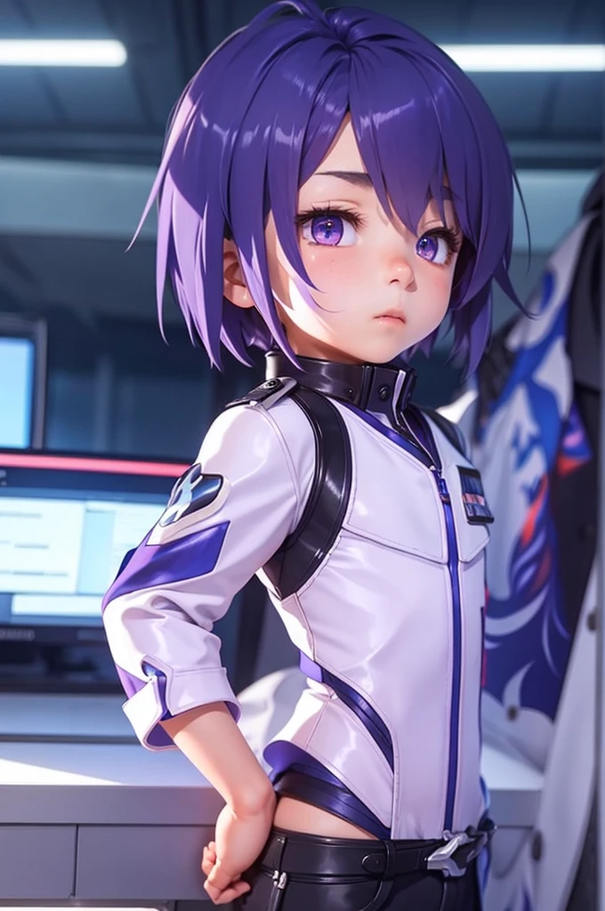 1 boy, young boy, blush, dinamic pose, spacial station, galaxy harder, uniform.
