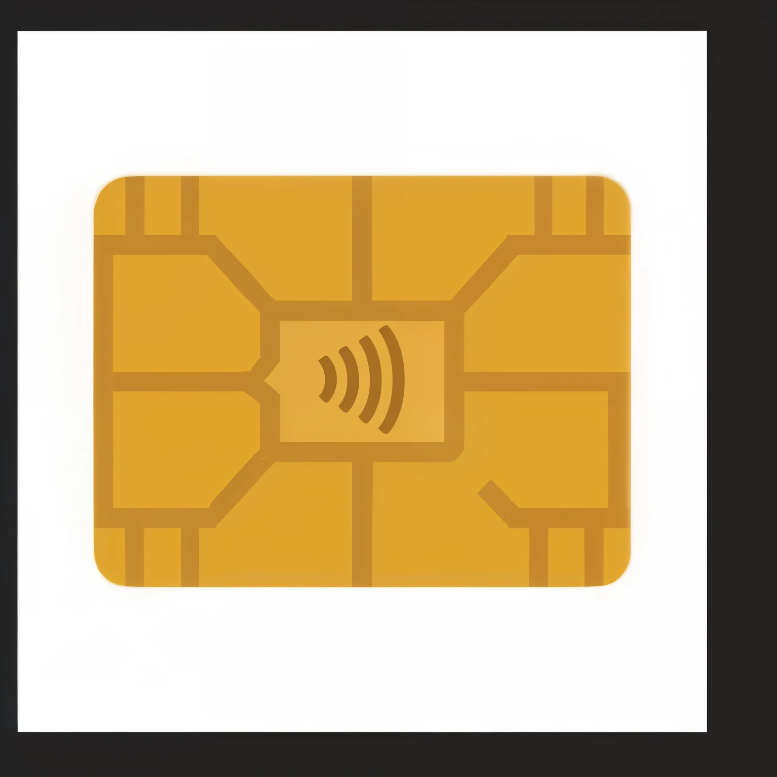 a picture illustration of a sim card with a wifi icon, whole card, accurate depiction, flat vector graphic, 🥥 🍕 hybrid, flat icon, card, 🎨🖌️, sifi, simple illustration, by Nicholas Marsicano, si - fi, svg illustration, typical, in 2 0 1 8, ca, visa pour l'image High quality, BTC logo on the left USDT $ logo on the right. realistic sim card visual.