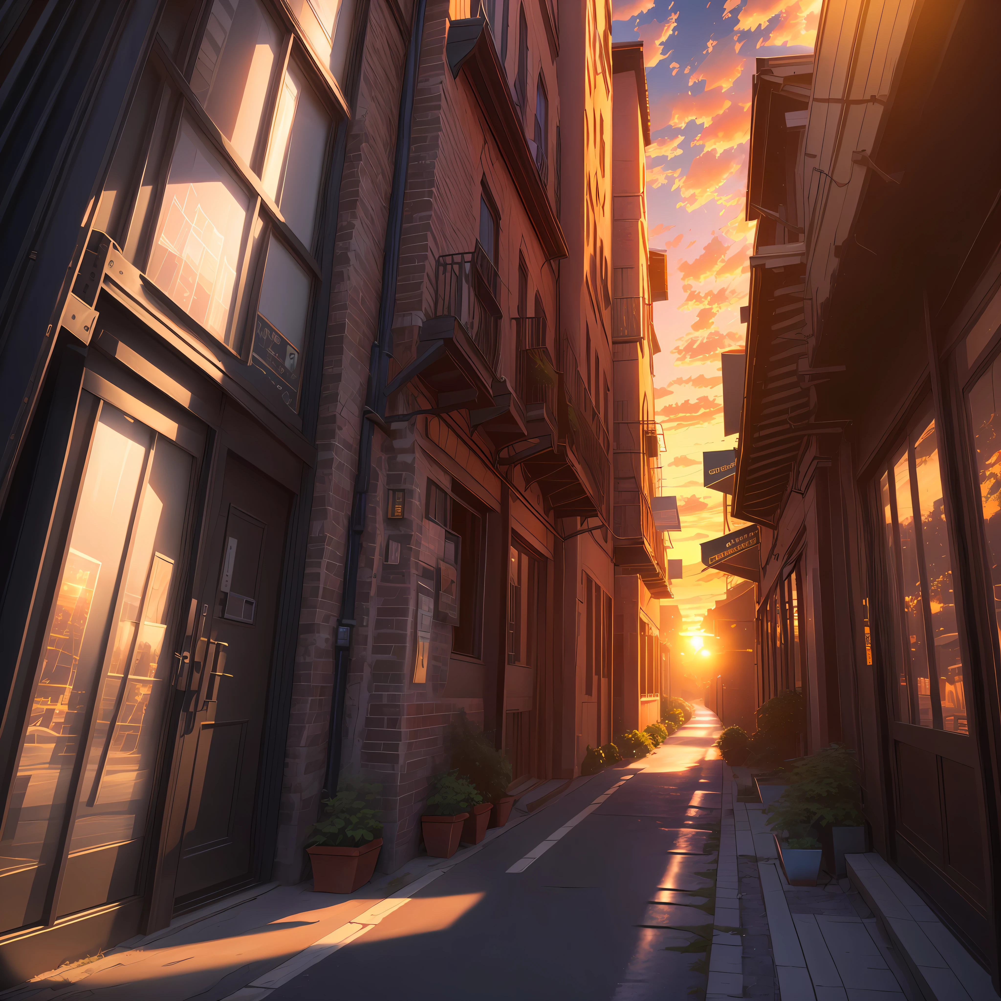 masterpiece,best quality,official art,extremely detailed CG unity 8k wallpaper, Sunset, 城市landscape, wallpaper, Art book,art book, actual, landscape/landscape,