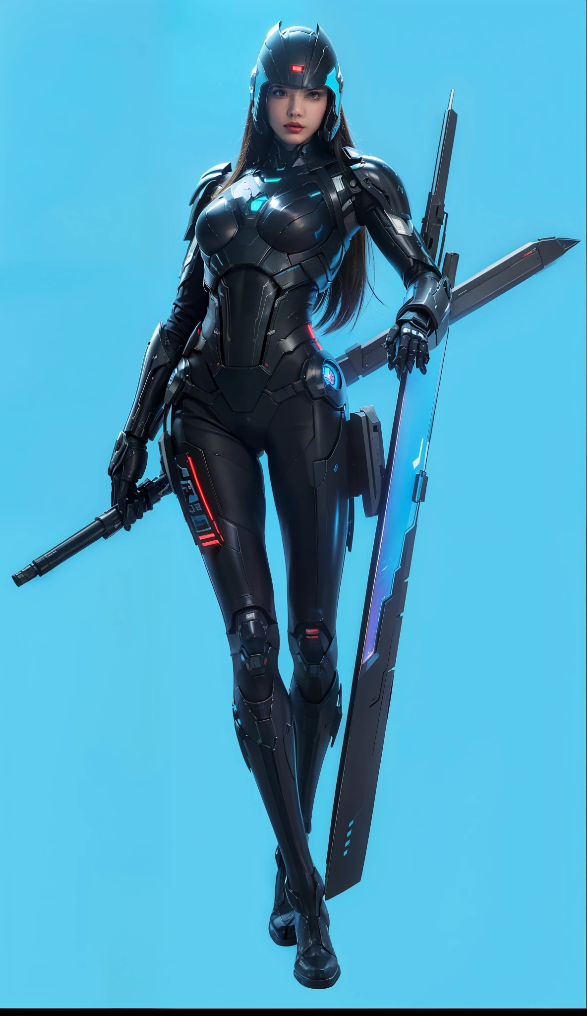 futuristic high tech style,best quality,fairy skin,(every time :1.2),Everlasting,super detailed,actual,high quality,Light,Light线追踪,ultra high definition,upper part of body, Future Iron Man mecha,shooting,Battery,Launching equipment,large caliber artillery,Rostland 8K,Mecha Cyber Armor Girl,Wearing a cyberpunk technology helmet,Star Warframe Helmet,With breathing Light,The armor of the future shines,armed cannon,high-tech armor,helmet,neat fingers,