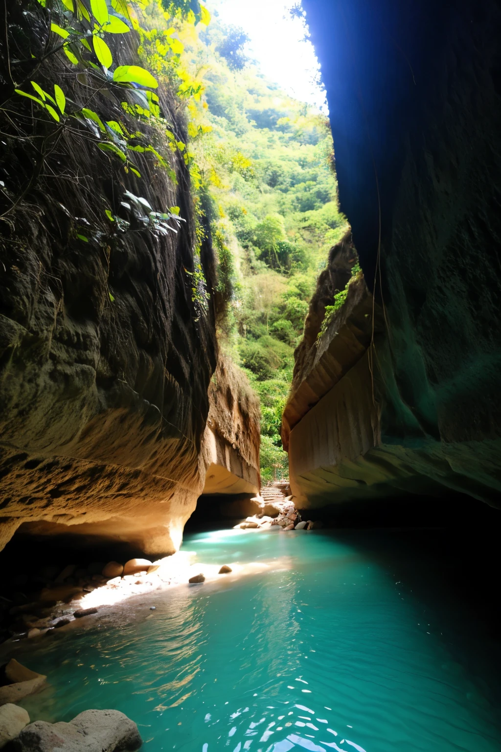tunel inspirado en las cuevas guane