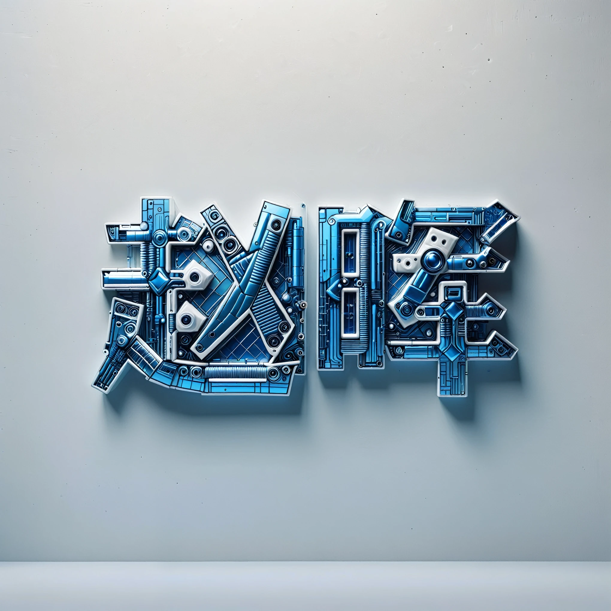(quilted paper art), The art of math,cyberpunk,(White ceramic housing),blue transparent glass,3D rendering,Ray tracing,Reasonable structure,The internal structure is complex,(clear lines, high definition,best quality, masterpiece, 4K ),Mechanical dystopia
