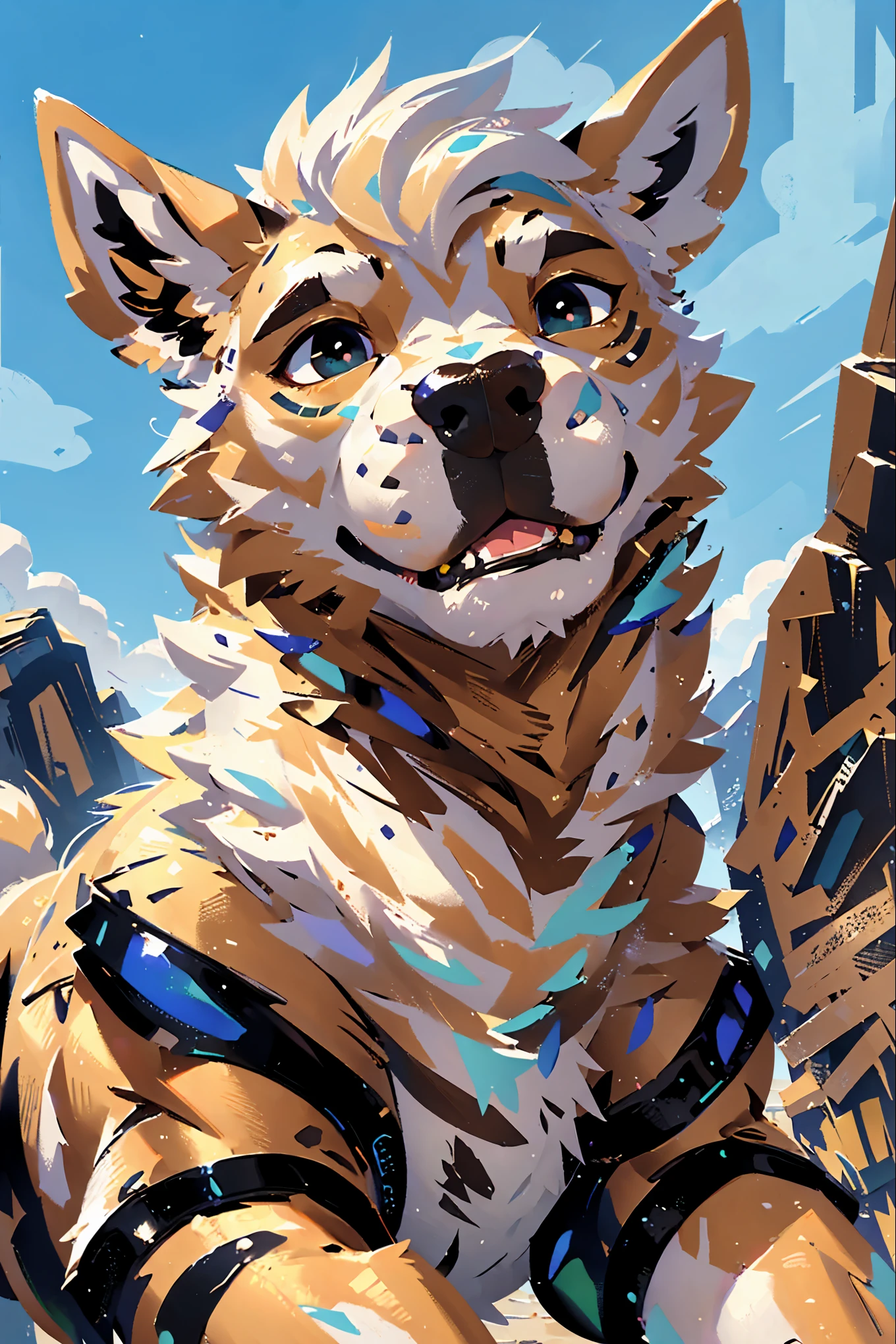 [by juiceps], [by chunie], [by wizzikt], [by zackary911], [by photonoko], [by seibear], [by, redjiit], [by rajii], [by coffeesoda], [by oro97], (feral:1.8), animal, (big dog:1.5), (pointy ears:1.4) male arcanine,fluffy,beautiful,detailed eyes and face,long eyelashes, on all fours, extremidades caninas, quadruped, stripes, striped body, bright colors,portrait,realistic,sharp focus,vivid colors, fluffy, big tail, fluffy tail, beautifull, portrait, bright colors, (realistic:1.7)