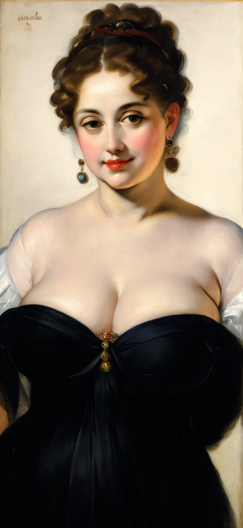 portrait painting of a thick Beautiful middle aged woman, extremely gorgeous , by Peter Paul Rubens, in Peter Paul Rubens style, by Caravaggio, intricate, flawless, masterpiece, Best quality,