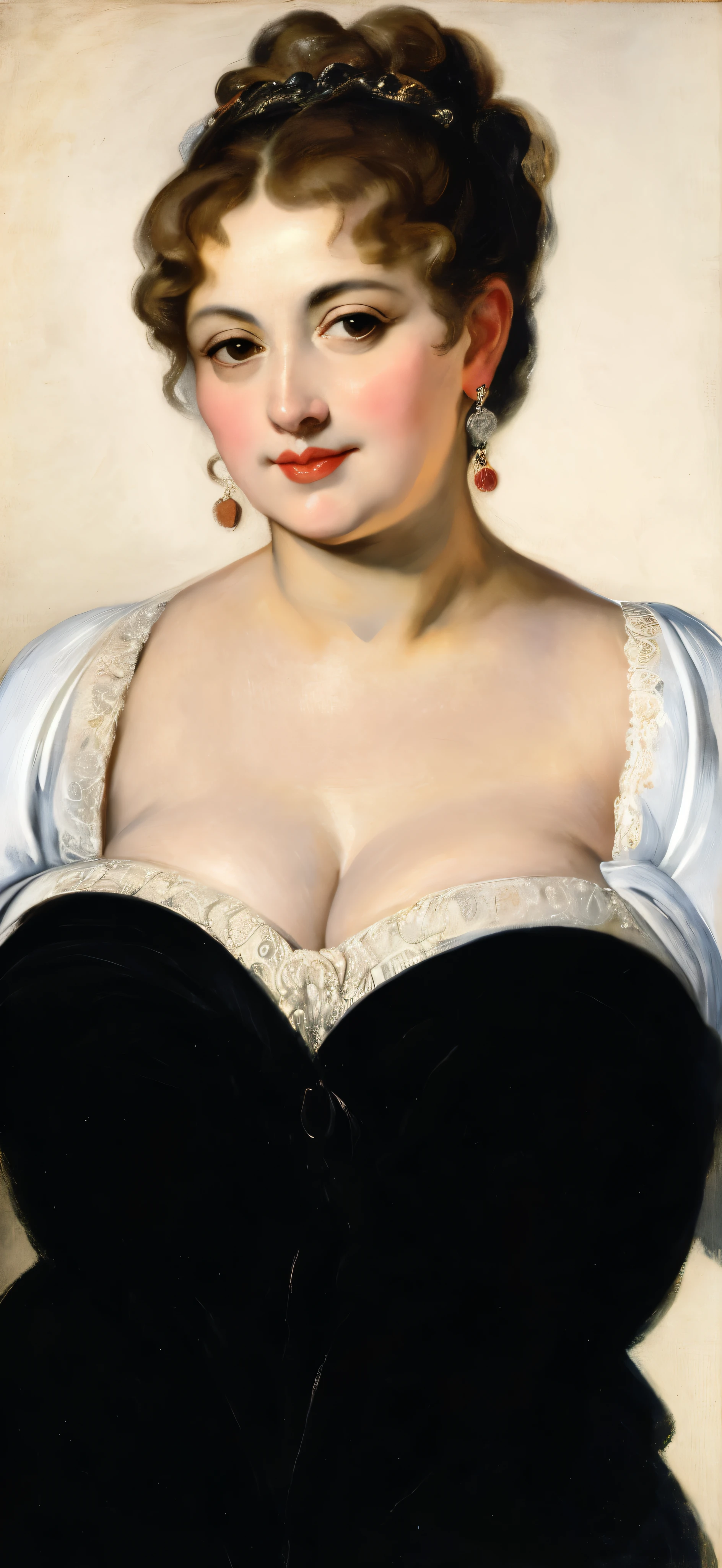 portrait painting of a thick Beautiful middle aged woman, extremely gorgeous , by Peter Paul Rubens, in Peter Paul Rubens style, by Caravaggio, intricate, flawless, masterpiece, Best quality,
