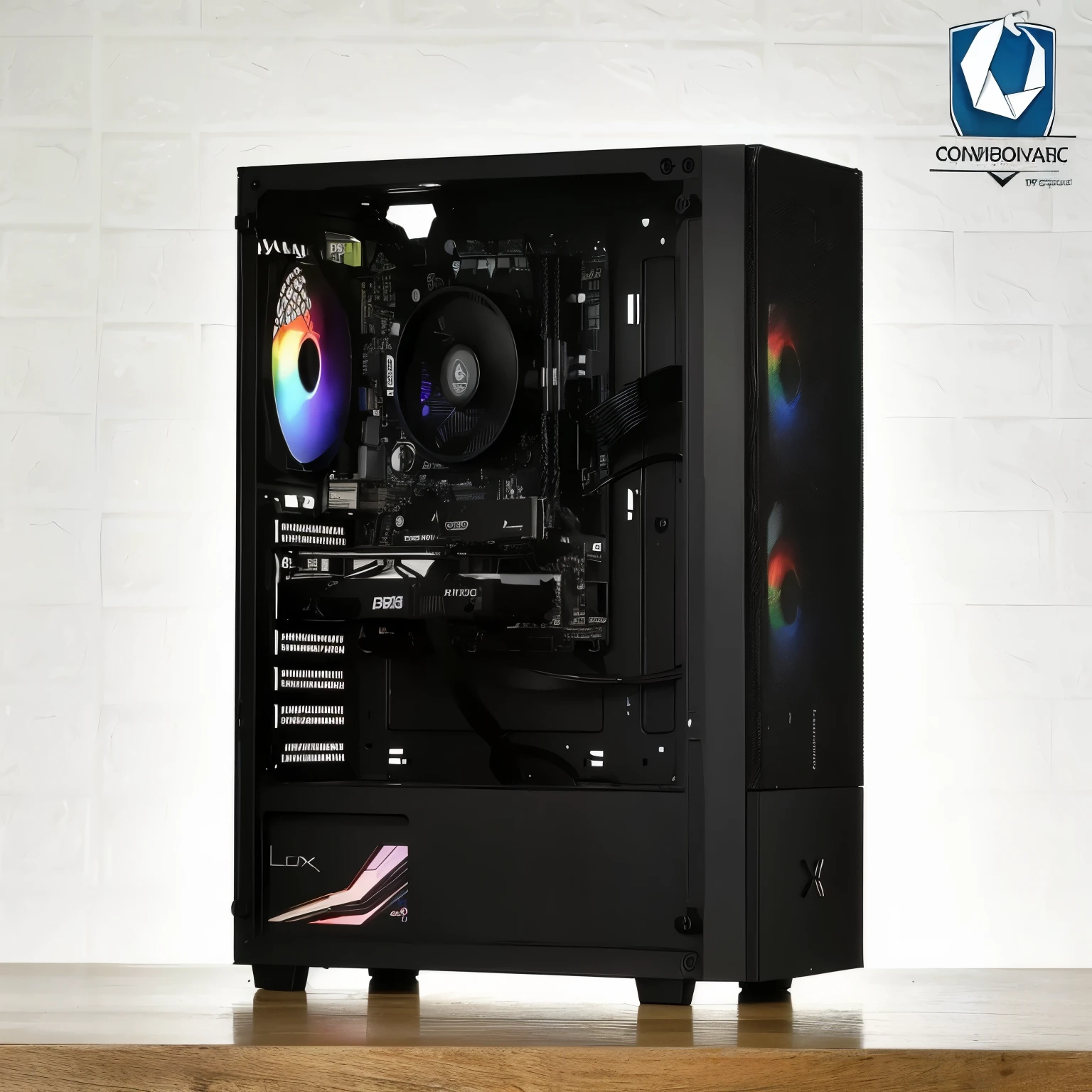 un gros plan d'a box of'ordinateur avec un ventilateur et une souris, ordinateur de jeu, ordinateurs de jeu, jeux sur ordinateur, Personalized computer, liquide refroidi desktop, ordinateur de jeu case, liquide refroidi, Curved construction, Luxe 3 5 fle, refroidissement liquide, watercooling, Rendu informatique 8k, RGB Ethereal Lighting, directed games, rendu Luxcore, Loretta de luxe