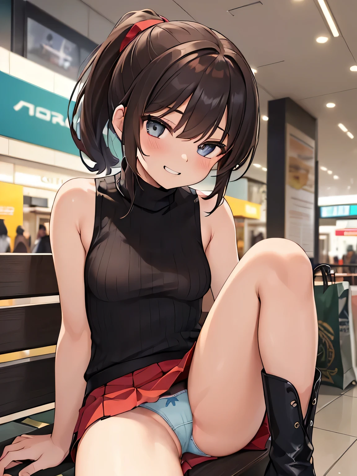 change into light blue panties、