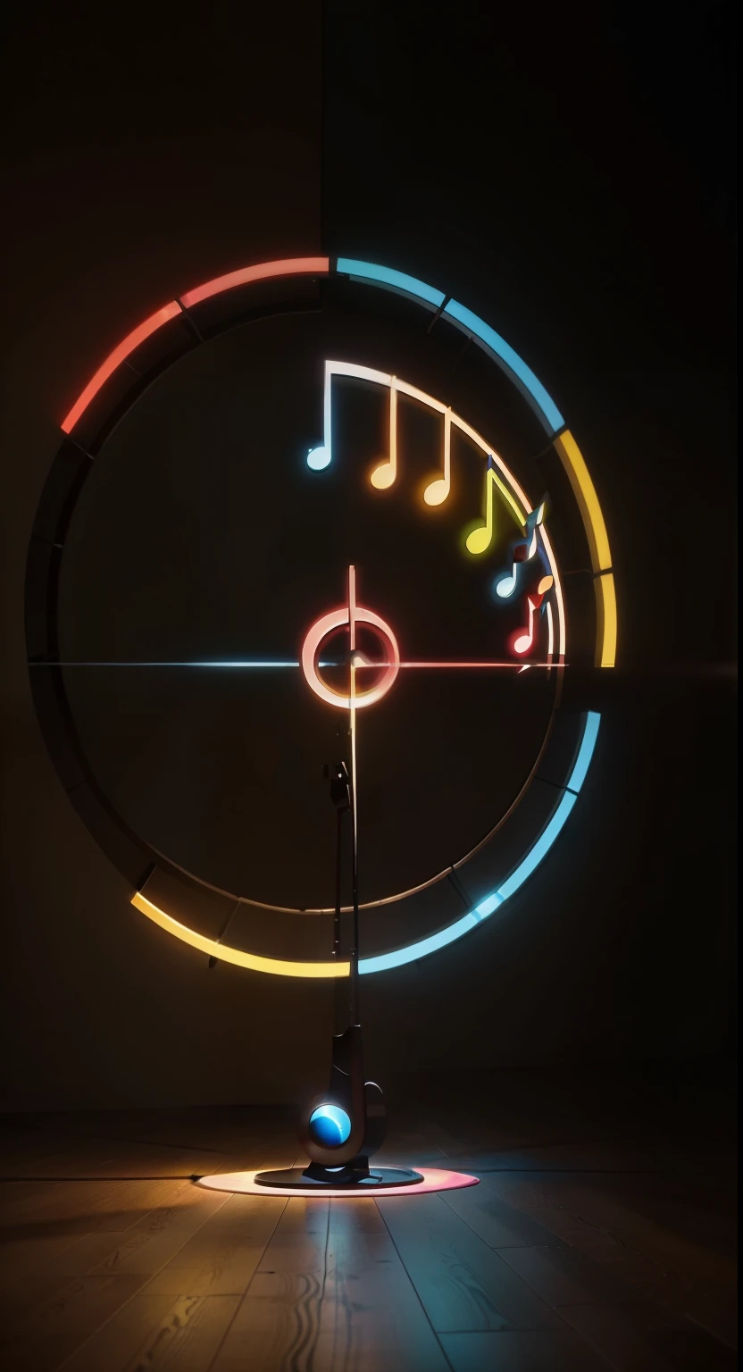 Please create a logo that evokes the creation of music, featuring a musical note.

To meet these criteria, here are the specifics:

1. **Musical Note**: The logo should prominently feature a musical note, representing the essence of music creation.

2. **Symbolism of Creativity**: Incorporate elements or design features that symbolize creativity, such as flowing lines, dynamic shapes, or artistic flourishes.

3. **Color Scheme**: Choose a color scheme that complements the theme of music creation, such as vibrant and inspiring colors that resonate with musicians and creators.

4. **Distinctive and Memorable**: Ensure that the logo is distinctive and memorable, making it easily recognizable and associable with the concept of music creation.

Please create a logo that effectively communicates the idea of music creation and is visually appealing to musicians and music enthusiasts.
