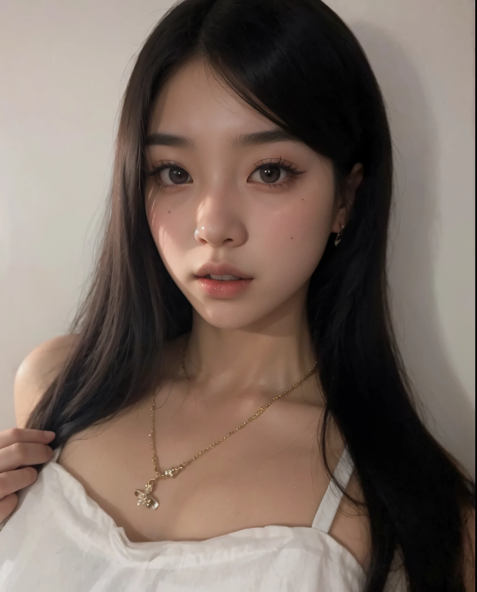 Araffe mulher Asian com longos cabelos pretos e uma blusa branca, coreana, linda jovem coreana, linda mulher sul-coreana, 18 anos de idade, beautiful Asian, Asian, jaeyeon nam, Jinyoung Shin, linda jovem coreana, Ulzzang, características Asians, Xision Wu, 22 anos de idade, Heonhwa Choe