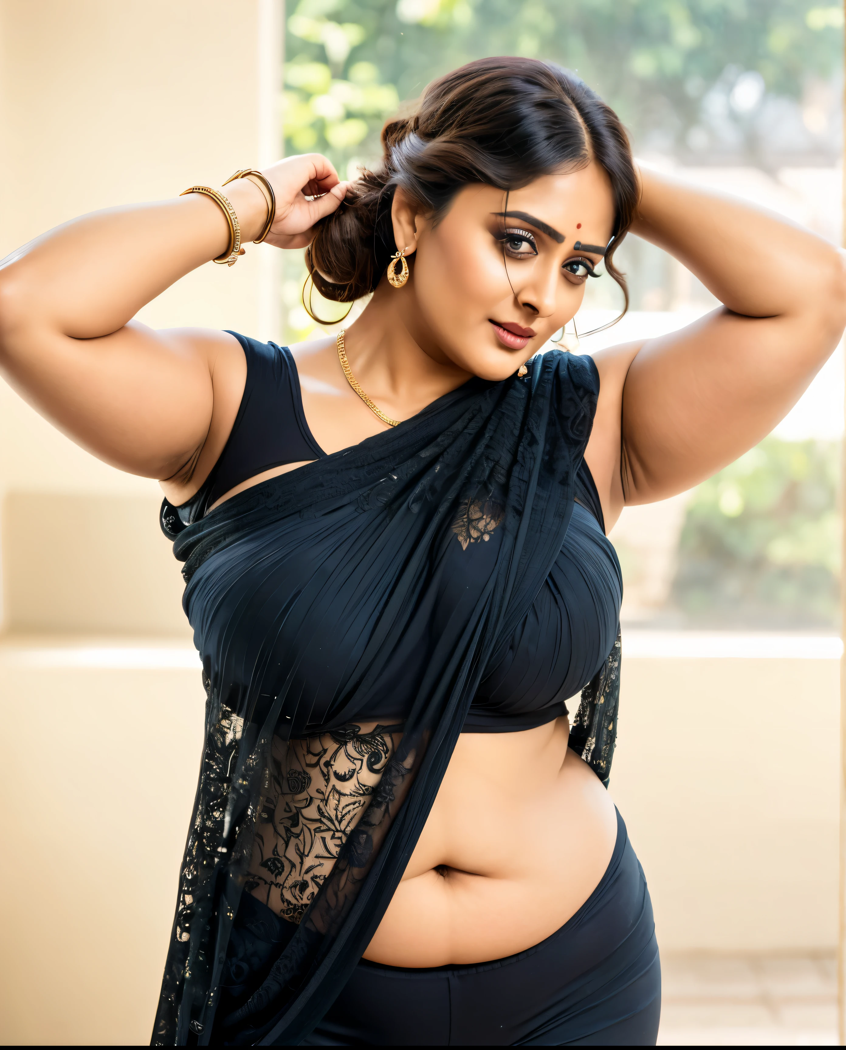 50yo mature MILF Anushka Shetty,((best quality)), ((masterpiece)), ((realistic)), sweat, alluring figure, bulging figure, thick charming lady, curvy, thick navel, full figured woman, eye kajal, massive breast, full body, styled hair, pierced eyes, female face,royal aura, trend on artstation , sharp focus, studio photo, intricate detail, very detailed, detailed eye, illustration, very detailed, sharp focus, digital render, professional, 4k
