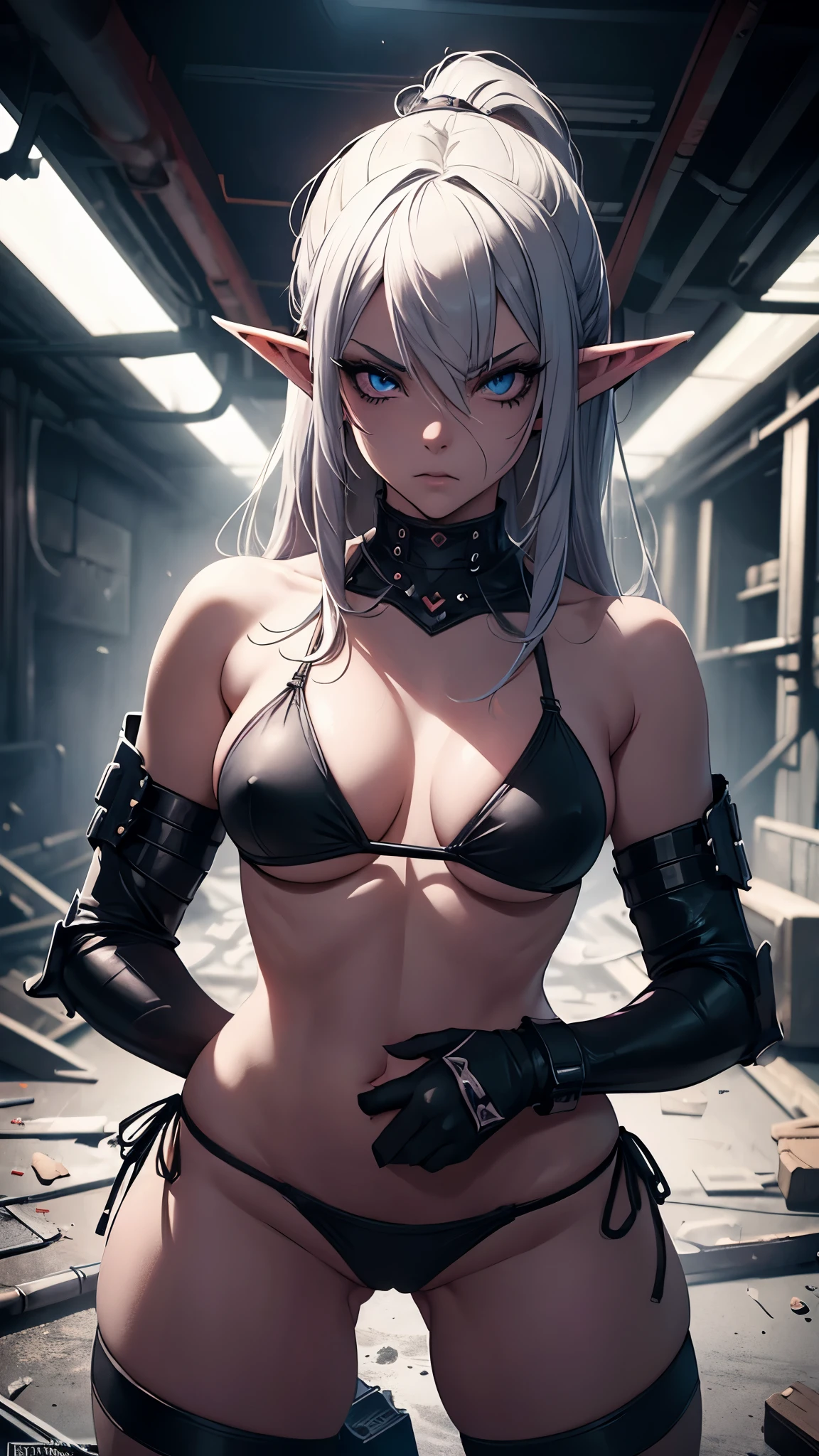 (aesthetic:1.2),pixel art,violent,elf girl(19years),goblin,fantasy,low-key lighting,gritty,expressionistic,rough texture,saturated colors,dark atmosphere,explicit,raw intensity,sexual tension,rough strokes,intense emotions,harsh shadows,provocative,erotic(bikini armor),passionate,aggressive,contrasting colors,dynamic composition,visible brushstrokes,high contrast,bold lines,expressive poses,high energy brushwork,vivid details,dramatic lighting,seamless blending,unapologetic,innuendos,impactful,uncensored,striking imagery,suggestive,nsfw