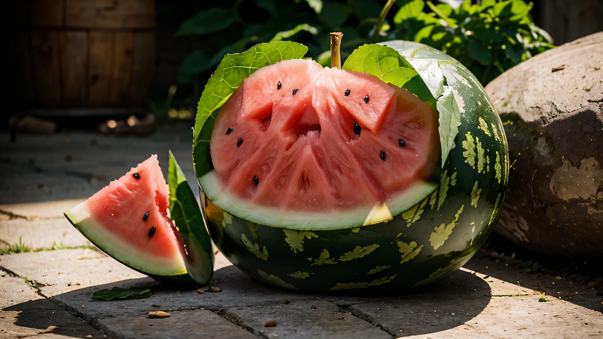clicbait foto cower about watermelon