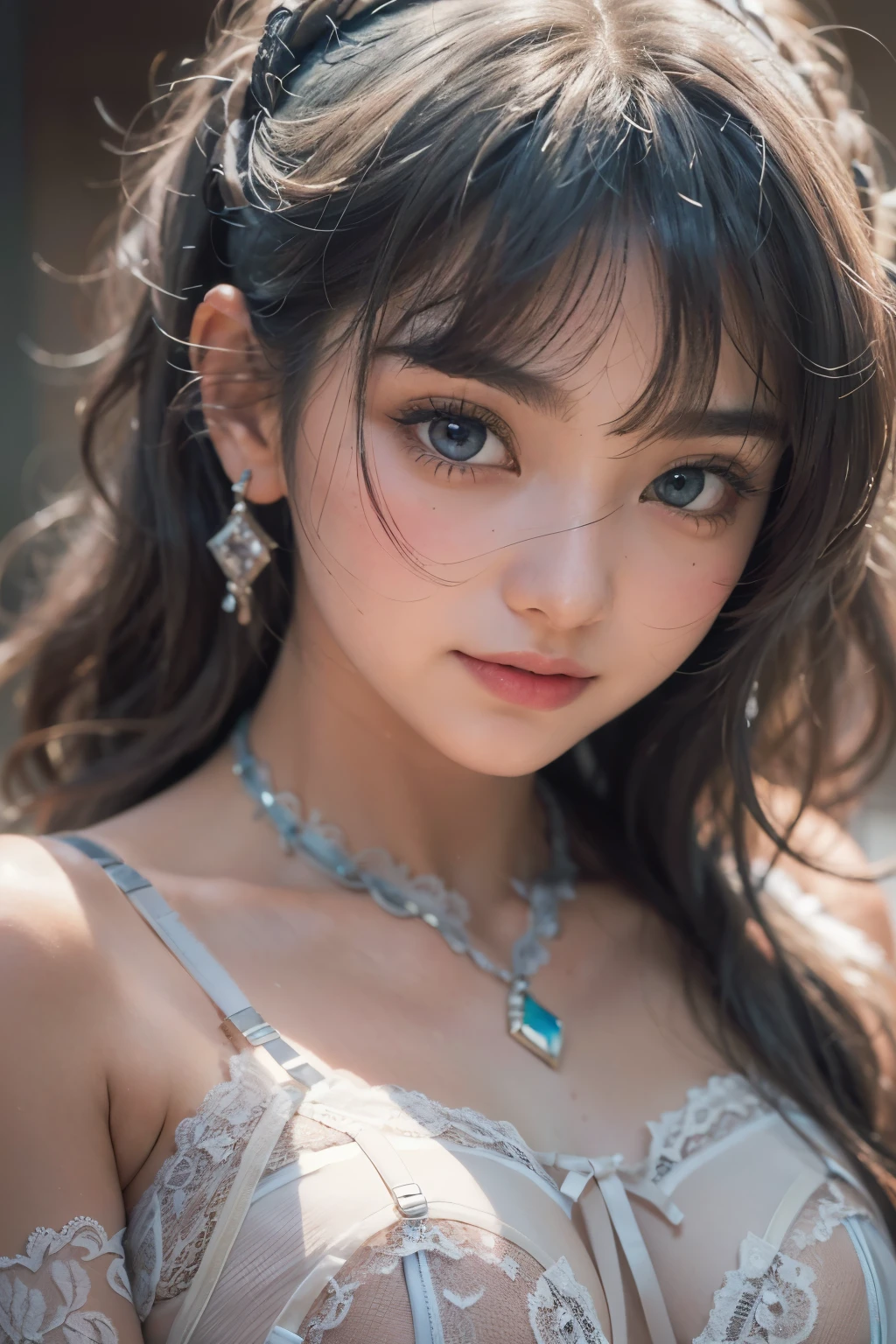 1woman, (Ultra realistic, high res), (highly detailed eyes, highly detailed hair, highly detailed face, highly detailed plump lips), (off shoulder with open breasts), breasts, upper body, caute smile, (best quality:1.4), Raw photo, (realistic, photo-realistic:1.37), professional photography, cinematic light, (fine face: 1.2),fashion model 20 years old, cute, [[[[pure eyes]]]], [[[[closeup]]]], [[[[chest]]]], [[[[neck]]]], [[[[shoulders]]]], perfect eyes, perfect iris, perfect lips, perfect teeth, perfect skin, soft front light, glow, HDR, (muted colors:1.2), Retrato da mulher、white skin、((cabelo Castanho ondas suaves)) Best Blanco Romantico、8k resolution、Frente Illuminada、アメリカの女の子のPortrait、solo、20-year-old、beautiful face、Upper body、medium side cut、beautiful black hair、beautiful little face woman, solo,　black theme,　look at the audience,one woman, It&#39;s real, Wolfsan-6500-V1.3, anime、animeスタイル、beautiful diamond eyes、20 year old american girl、swimsuit、portrait beautiful detailed woman, very detailedな青い顔, Reality, beautiful narrow blue eyes, huge file size, Super detailed, High resolution, very detailed, highest quality, masterpiece, An illustration, very detailed, ticker, Unite, 8K painting wallpaper, fine, fine details, masterpiece, highest quality, Hvery detailed ticker uniform 8K wallpaper, face light movie lighting、cuteブラウス, dark background, oil, masterpiece, diffused soft film lighting, Portrait, highest quality (perfect face:1.4),stunning girl pictures,(8K and、photorealistic:1.25) 、(lip gloss、eyelashes、shiny face、shiny skin、highest quality、超High resolution、Depth of the bounds written、chromatic aberration、caustic road lighting、natural shading、sexy 1girl, Extremely cute, Amazing face and eyes, (Beautiful lovely smile), (extremely detailed beautiful face), bright and shiny lips, (cute bikini:1.3), (very elaborate lace bra:1.5), smooth skin, super beautiful, attractive, (Best Quality:1.4), (hyper quality), (Ultra-detailed), (hyper-realistic, Photorealsitic:1.37), Authentic skin texture, complex details, extremely detailed CG unified 8k wallpaper, RAW Photos, professional photograpy, Cinematic lighting, coast, sea, palm trees,masterpiece, best quality, high quality, High definition, High quality texture, High quality shadow, high detail, beautiful detailed, finely detailed, extremely detailed cg, detailed texture, a realistic representation of the face, realistic, colorful, delicate, Cinematic Light, sidelighting, Lens Flare, Ray tracing, sharp focus, (intrica