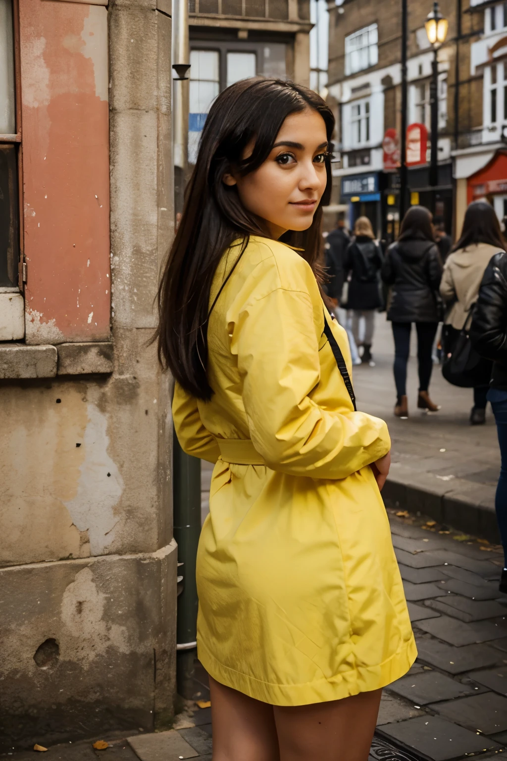 chica de hojos claro en la ciudad de londres