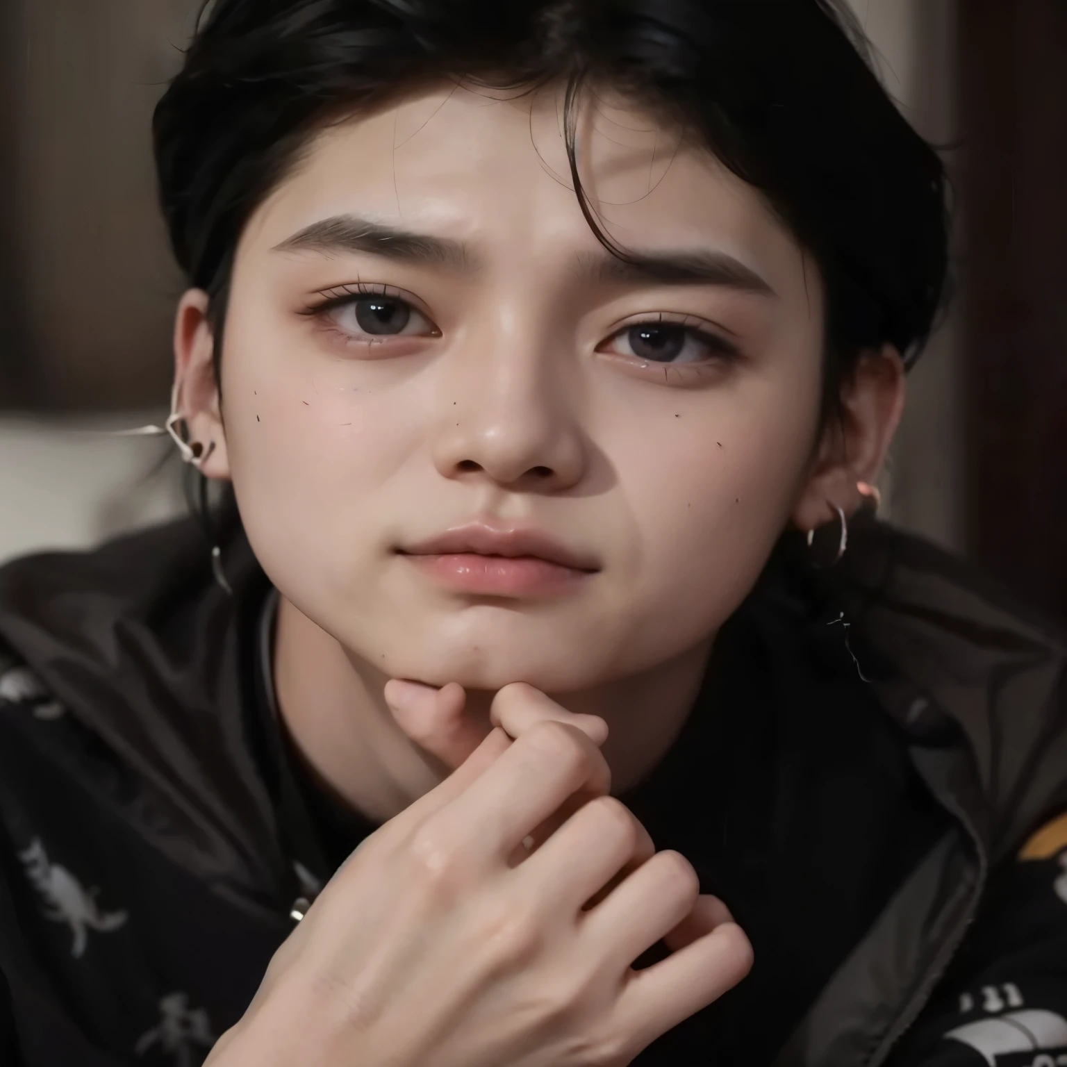 un primer plano de una persona con un tatuaje en el brazo, Cai Xu Kun, jungkook, kim doyoung, Jung Jaehyun, inspirado en Bian Shoumin, pale korean adorable face, jinyoung shin, kim taejin, hyung tae, cuchilla del grupo de drenaje, inspirado en Kun Can, SFW, sakimichan, pintar ulzzang, aesthetic jinyoung pimple