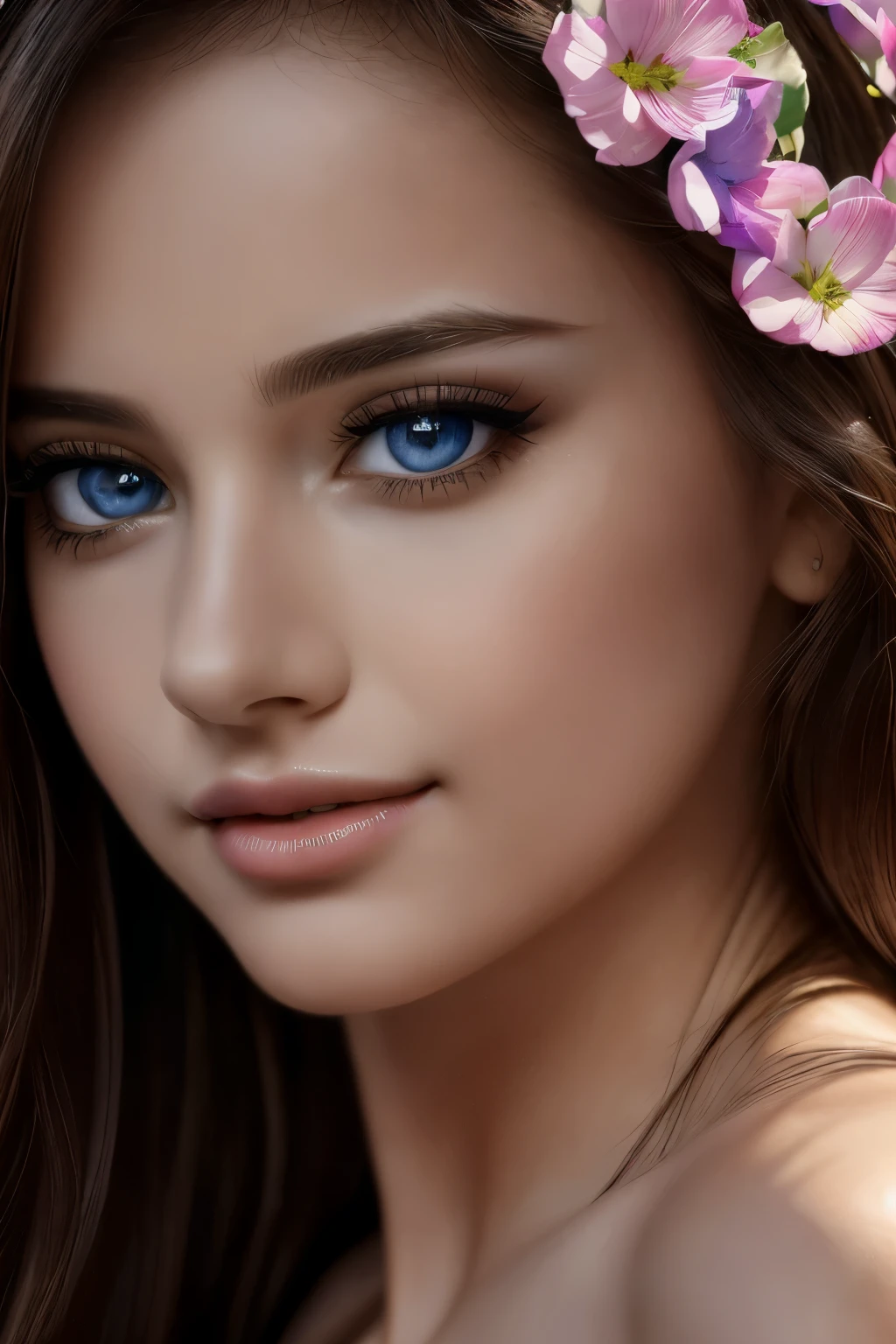 (best quality,4k,8k,highres,masterpiece:1.2),ultra-detailed,(realistic,photorealistic,photo-realistic:1.37),beautiful detailed eyes,beautiful detailed lips,extremely detailed eyes and face,longeyelashes,1girl,illustration,floral background,vivid colors,soft lighting