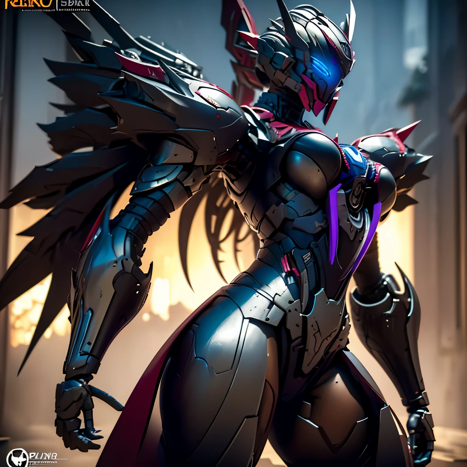 ((Escribe el "jefe" en un logotipo)). Armadura de tripas de las referencias de Berserk., referencia de gantz. Chica mecha sexy con tetas redondas, cuerpo sexy.