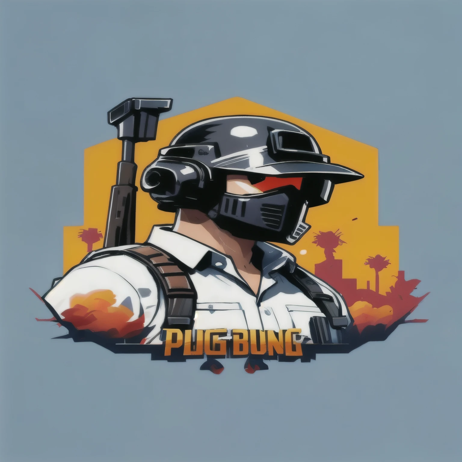 a close up of a person wearing a helmet and holding a gun, in pubg, detailed game art illustration, game illustration, fortnite art style, official art, gaming, fps game concept art, 2 d game art gta cover, 2d game art gta cover, realism in style of fornite game, mobile game art, fps game, epic digital art illustration