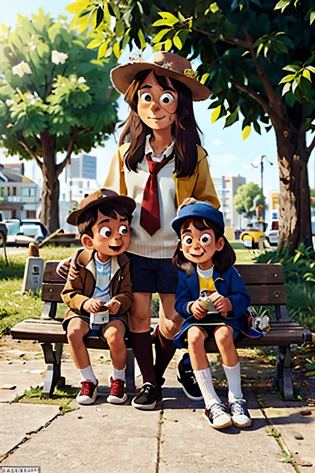 So cool, the class meets the teacher, suddenly the teacher asks them to take a walk in the park, when they arrive at the park, sitting on a bench, they see an old man with a colorful hat and warm clothes. The children ask, are you with cold and he says it's because of my age I'm protected what you expense well what are you doing at school so that in the future in the census of a big homer's