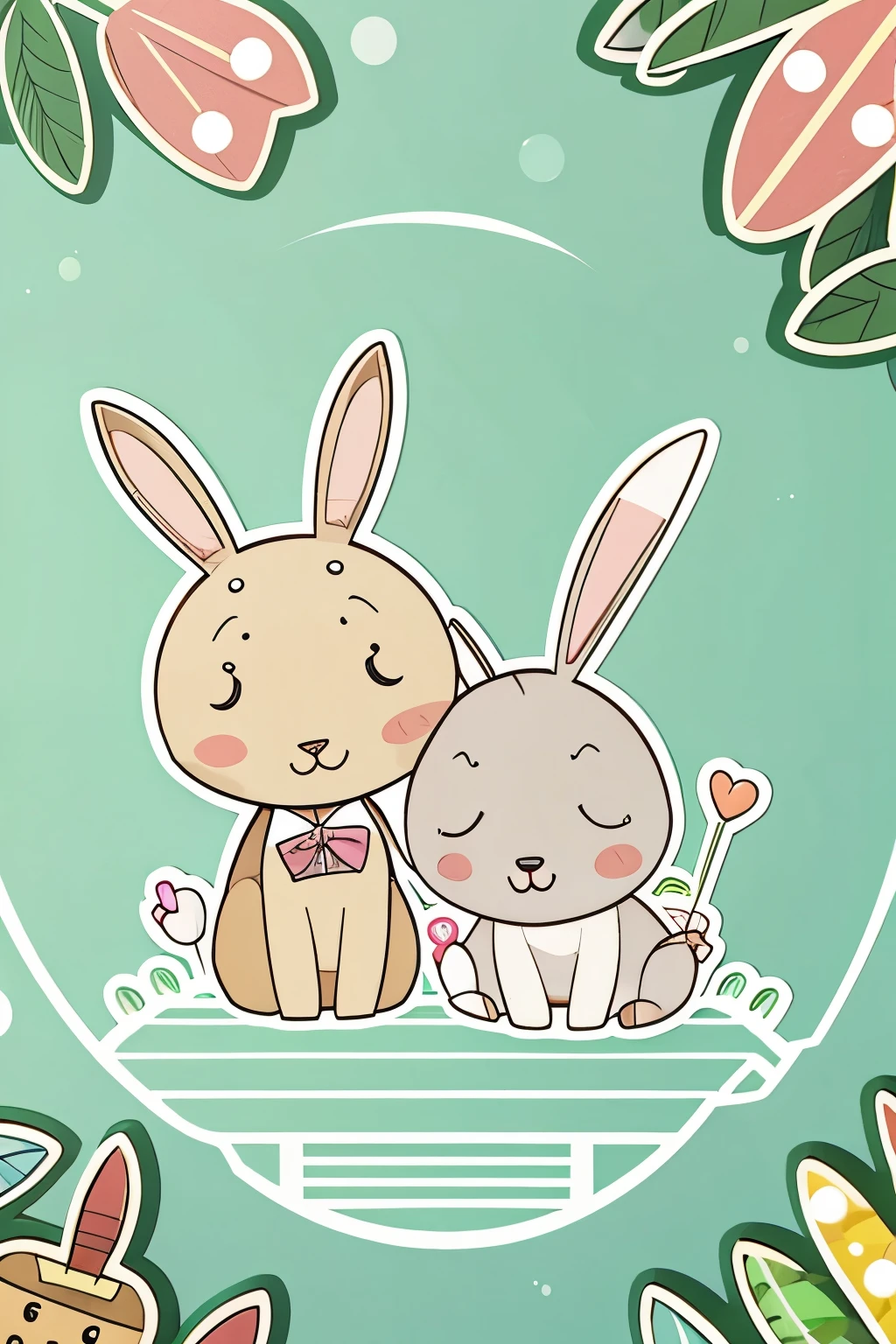 2D Stickers 🐇 🐰 for telegrama thema pascoa small