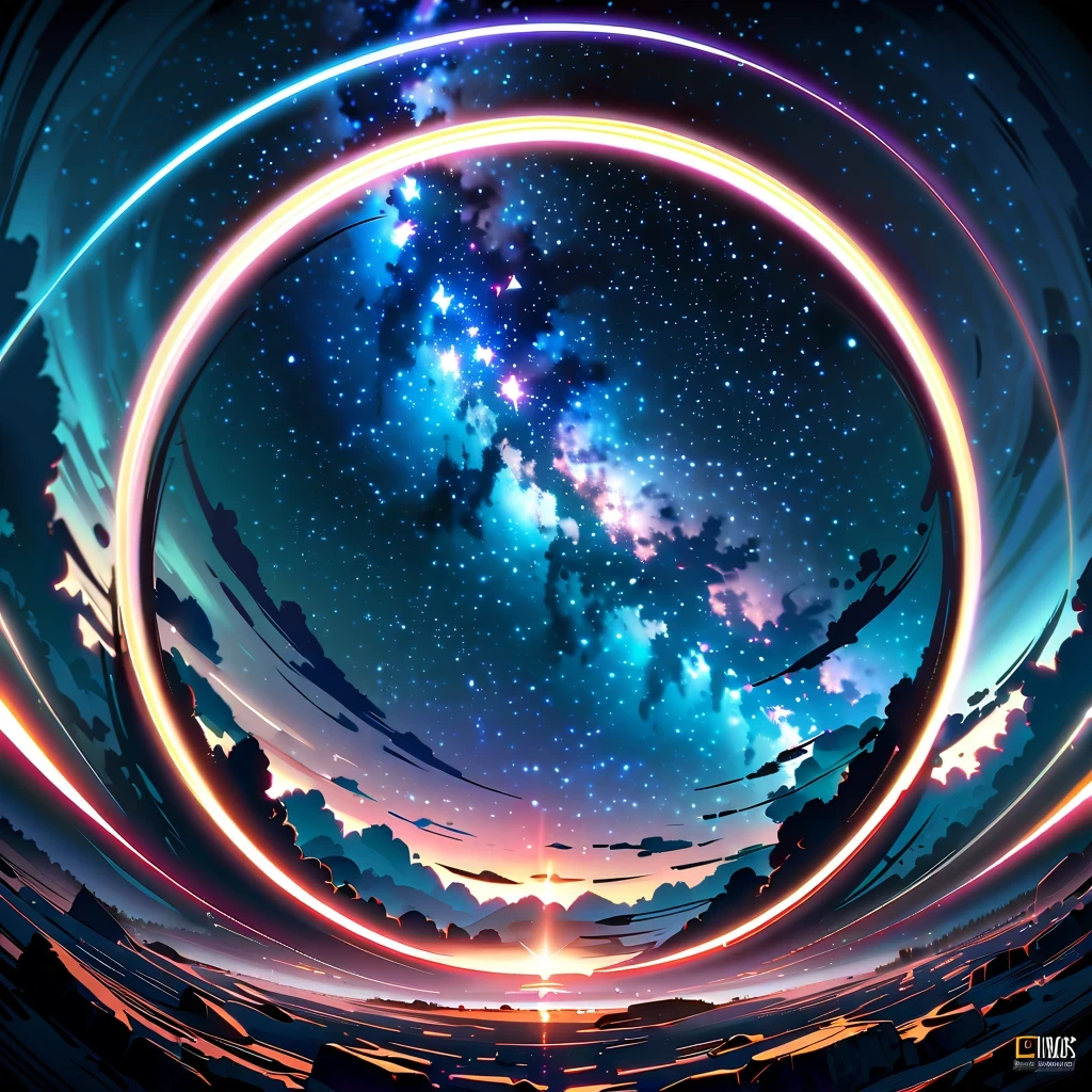 super wide angle/super wide angle，HD/High resolution，4K resolution，Natural light/natural lighting，realism/actual，Rich in details/Rich details，Light and shadow effects/Lighting effects，bright colors/bright colors，deep night sky/deep night sky，stars shine/stars twinkling，Milky Way/Milky Way，star trails/star trails，peaceful atmosphere/peaceful atmosphere，Natural landscape/Landscape photography，national geographic style/national geographic style，Photography Art/Photography Art，visually stunning/visual impact