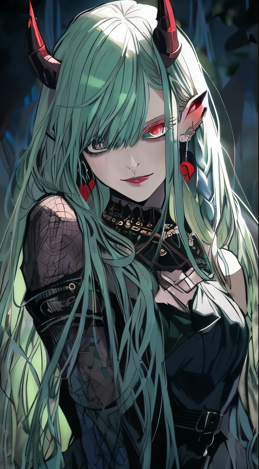 Beautiful young man, Emerald-haired, (Gray eyes)),(long hair:1.2), (Face mask:1.2),((underwear、negligee、lingerie、lace:1.2)),clear wear,(Jewelry:1.2),High quality, amount of drawing, pixiv illustration,red-cheek,(NSFW:1.0),(spread legs:1.0),close-up Face.