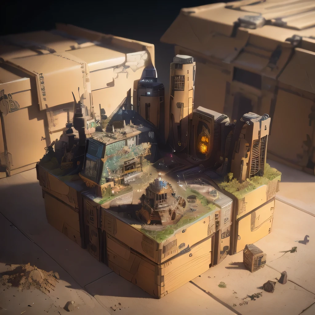 6598年Mars realistic model, (Bifurcation, original photo, best quality, masterpiece:1.4),Steampunk Cyberpunk 6820 City,(CyberpunkMars light:1.3), Mars (related to land),(in a small nature box:1.3),Isometric, small nature, landscape on foundation,landscape,