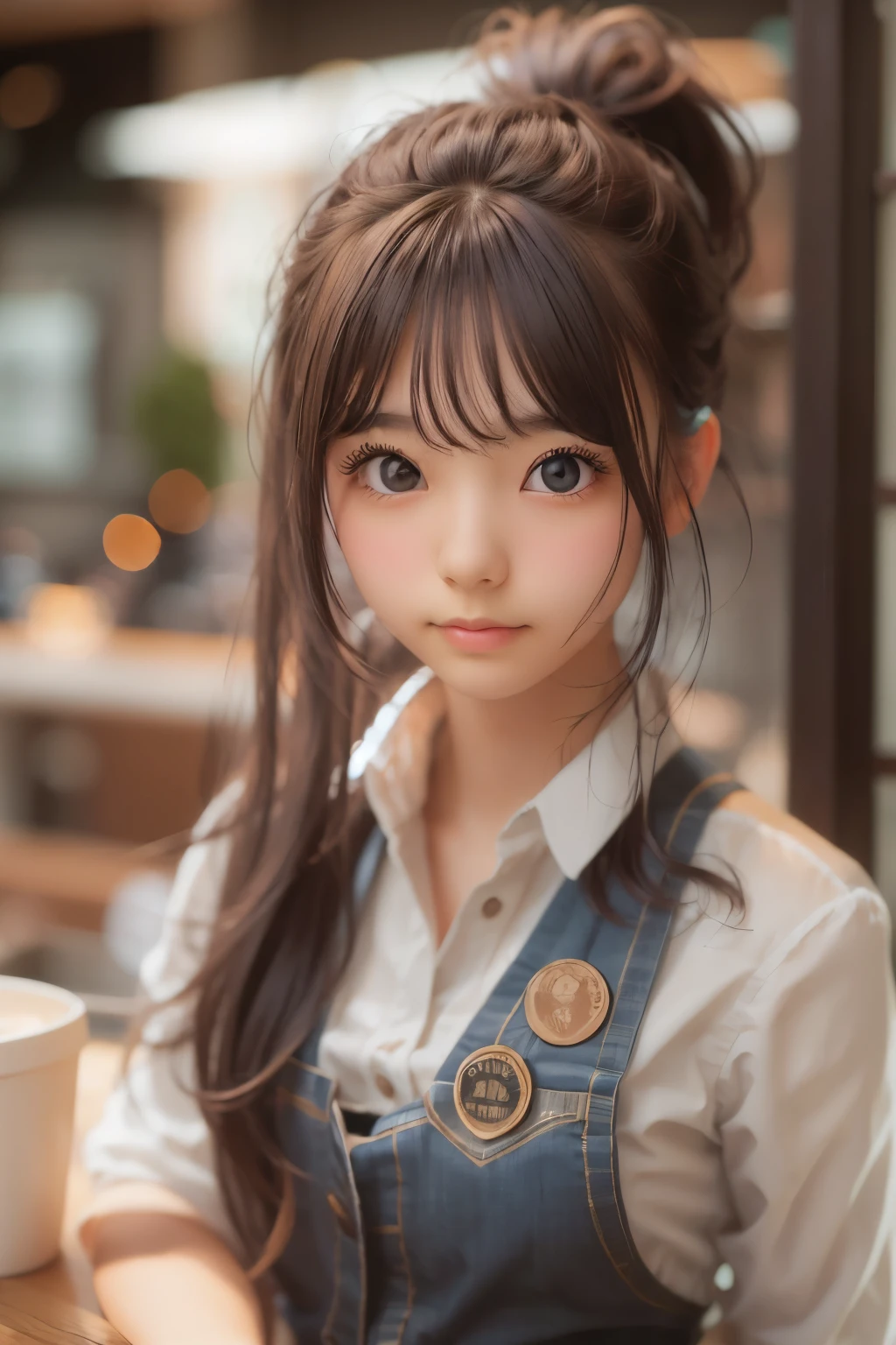 ((sfw: 1.4)),((detailed face, professional photography, cowboy shot)), ((sfw, barista uniform, low-ponytail hair, sidelocks-hair, 1 Girl)), Ultra High Resolution, (Realistic: 1.4), RAW Photo, Best Quality, (Photorealistic Stick), Focus, Soft Light, ((20 years old)), ((Japanese)), (( (young face))), (surface), (depth of field), masterpiece, (realistic), woman, bangs, ((1 girl))

