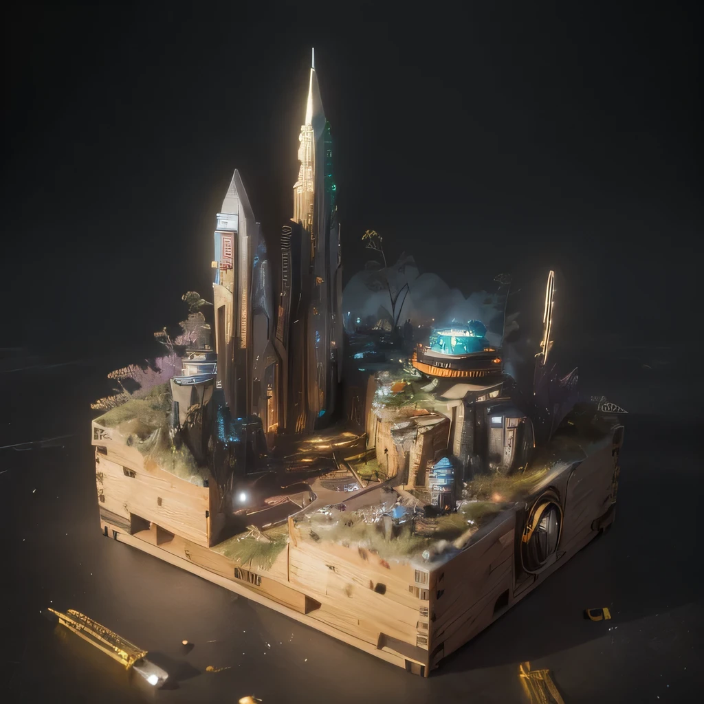 6598年Mars realistic model, (Bifurcation, original photo, best quality, masterpiece:1.4),Steampunk Cyberpunk 6820 City,(CyberpunkMars light:1.3), Mars (related to land),(in a small nature box:1.3),Isometric, small nature, landscape on foundation,landscape,