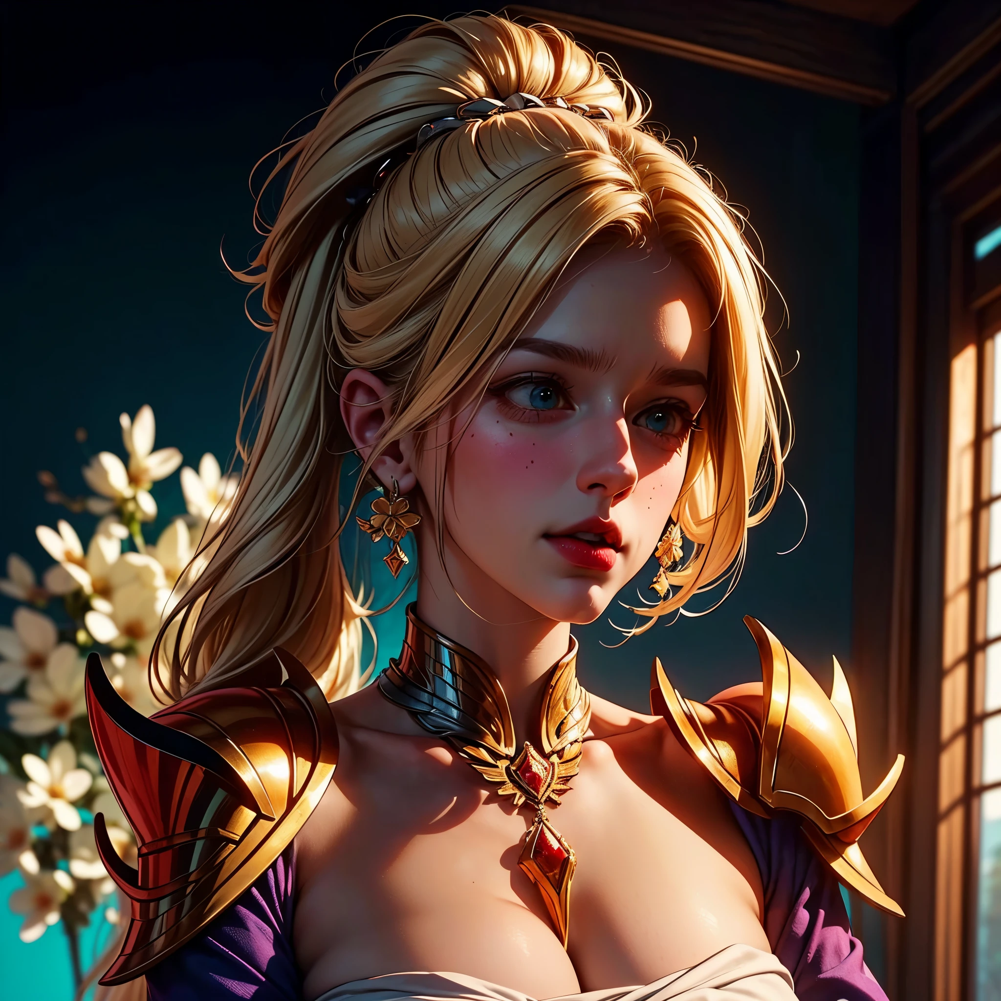 (32K, max best quality:1.2), (epic tmasterpiece:1.37), (ulra professional photorealistic:1.37), (ultra high-resolution), half body, walking pose, shot from front, slow motion, female paladin wearing the full body, (light silver armour:1.2),(ornately decorated armor), (symmetrical meiculous intricate insanely detailed , bloom:1.5), (ulra high-quality, Alessandro Casagrande, Greg Rutkowski, Sally Mann, concept art, 32k), (analog:1.2), (ulra high-sharp focus), (detailed pupils:1.1), epic detailed face and eyes, epic tMasterpiece, max perfect best quality, (ultra highly detailed photo:1.1), (long blonde Hair, ponytail,ecstatic:1.1), (young woman:1.1), ulra sharp-focus, (perfect body:1.1), hyper realistic, real shadow, 3d, (temple background:1.2), arms crossed over the chest photographed by Canan EOS R6, 135mm, 1/1250s, f/2.8, ISO 400 fullbodye tattoo nsfw naked varied multi etc. --v6 --s1000 --c20 --q5 --chaos100