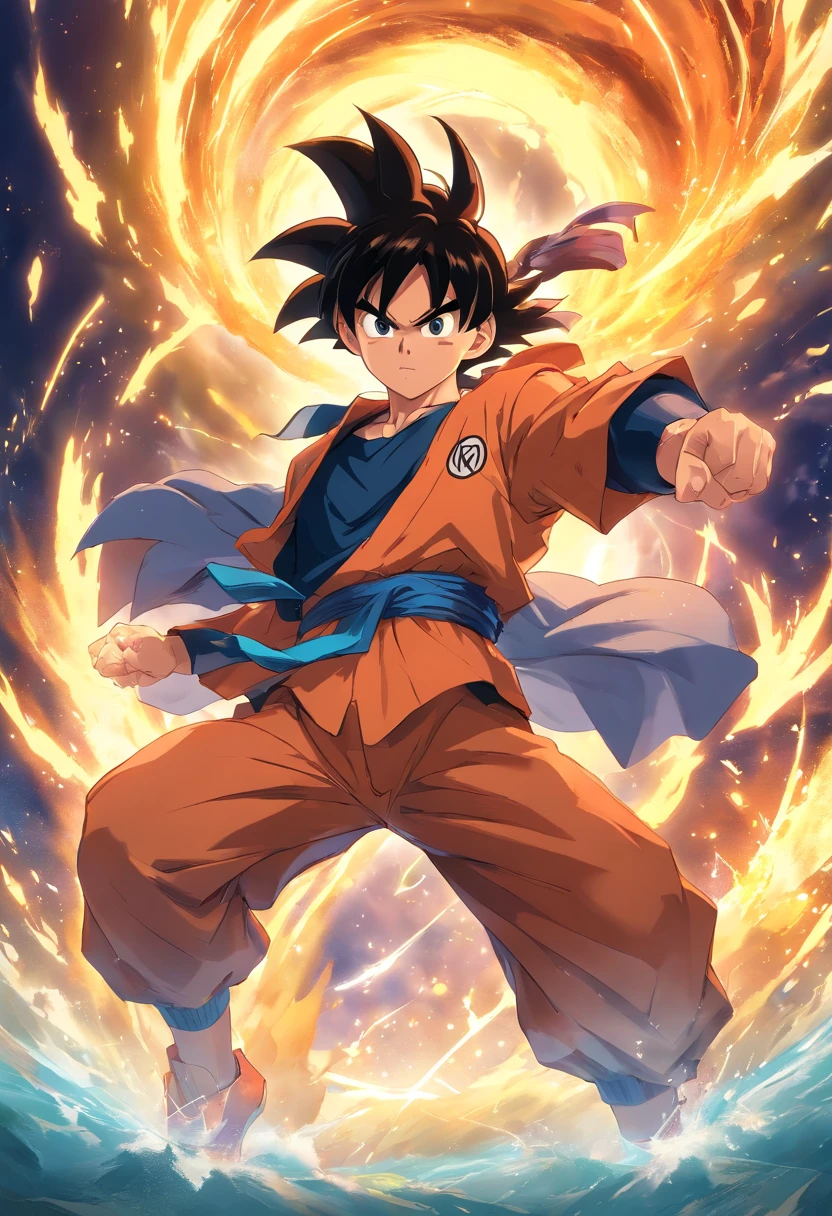 crie o goku batalhando contra o naruto