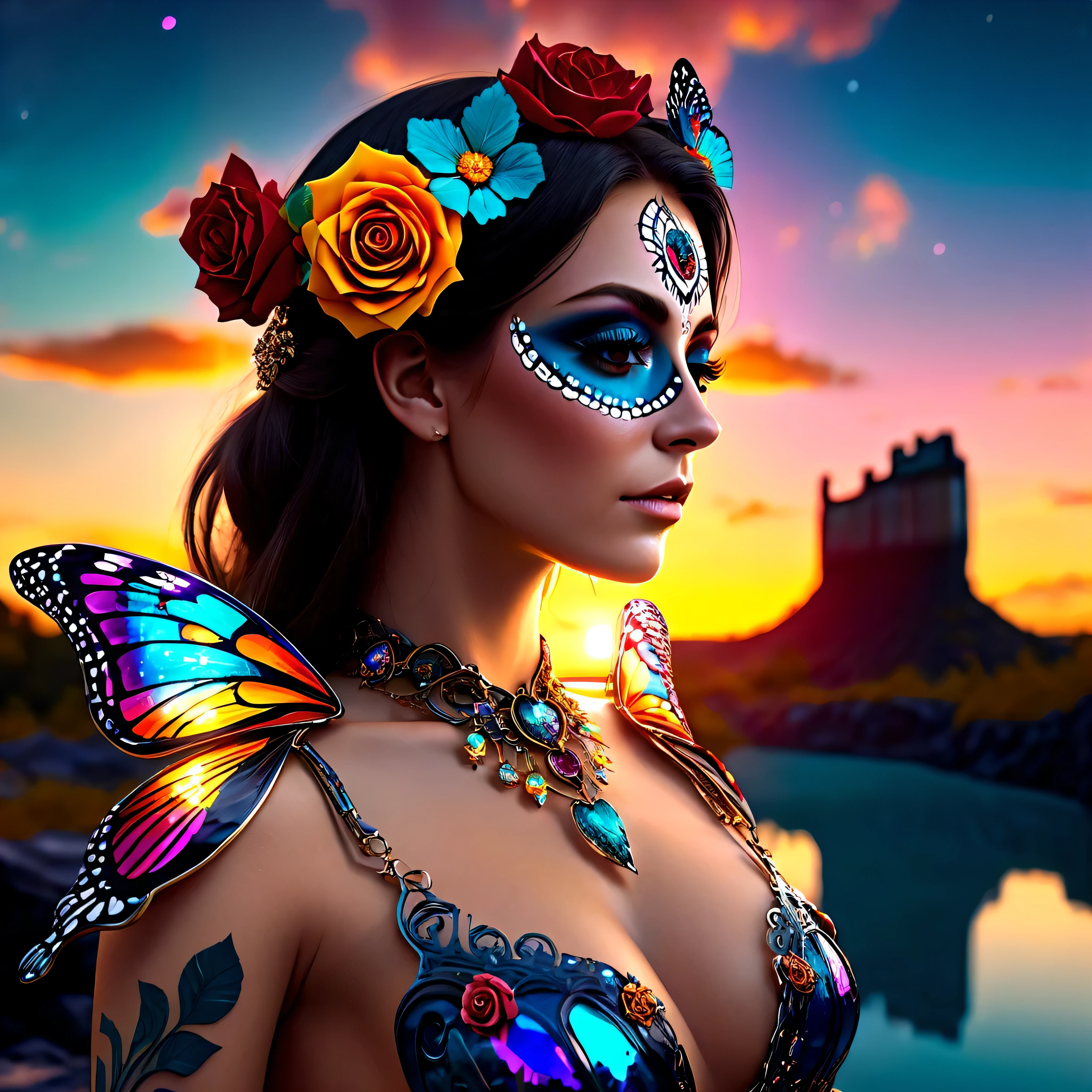 nebulae stars panoramic starry_sky sunset spacious Sunshine sunrise, BackView Guitarist (holding guitar:1.3) UnrealEngine5 ultra Cinematic_sunLight Diva Lake deep path equirectangular River Epic tmasterpiece retro dramatic scenes dynamic composition ultra-professional-photorealistic girl_Back-View rose Style Fullbodye Tattoo ❤ kanzite Heart, beholder Eiffel, ultra_high-details ultra_high-quality ultra_high-definition ultra_high-resolution gorgeous epic ((Brights eyes)) (Detailed eyes) ((ultra detailed hairry skin oil)) ((ultra realistic skin)) silk (The Little Faux Freckles Makeupgirl shiny facial skin silks) ((expressive characters reddener)) heavy necklace blink blink indigo turquoise Earth hearth sundrop jewelry straps on the shoulders of dress ((ultra sharp focus)) frange ((captivating colors (Dia de los Muertos) colorful BridalDress)) symmetrical meticulously intricate optimal perfection accurate volumetric Lightning contrast global illumination cgi vfx sfx reflex Octane_render extreme improved XT3 saturate radiant vivid DSLR HDR romm rgb pbr 3dcg fxaa blu-ray backlight colors-coded frontlight anti-aliasing fkaa txaa rtx ssao opengl-shaders glsl-shaders post-processing post-production cell-shading tone-mapping luminescence jewel Crystalline butterfly "Niagara Falls" CGSCOSITY invokes monarch fleuraison summon monster monstrous viceroy fire magic creature bloom Tourmaline crystal opal "Water Falls" population glass strange glow "Heavy Metal" chrome extremely detailed reflection sex nsfw naked varies multi etc. --v6 --s1000 --c20 --q5 --chaos100