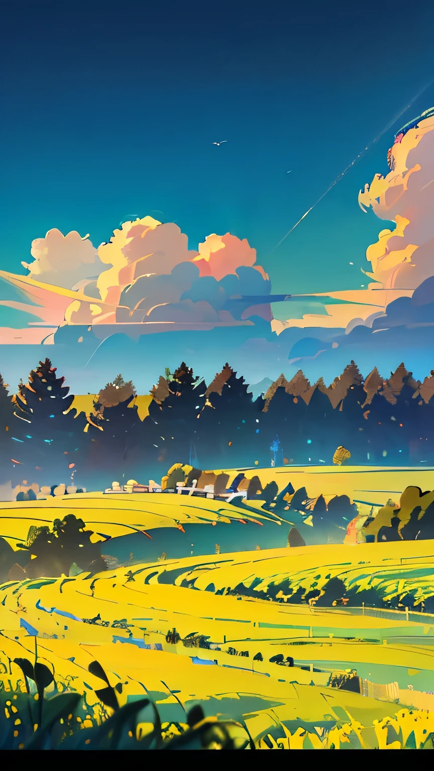 Rows of houses in the rural area, Then, blue sky, paddy, Neat rice seedlings in the field, forest, secluded, rural area, HD details, super detailed, cinematic, Surrealism, soft light, Deep field focus bokeh, ray tracing and Surrealism. --v6