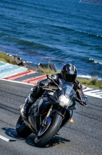 best quality, detailed, beautiful, insanely detailed, absurdres,perfect anatomy,
Japanese woman,black hair,27 years old,
(slender),
(small breasts),aerial view
full body shot, (seaside road:1.0),(Motorcycle racing crash scene)