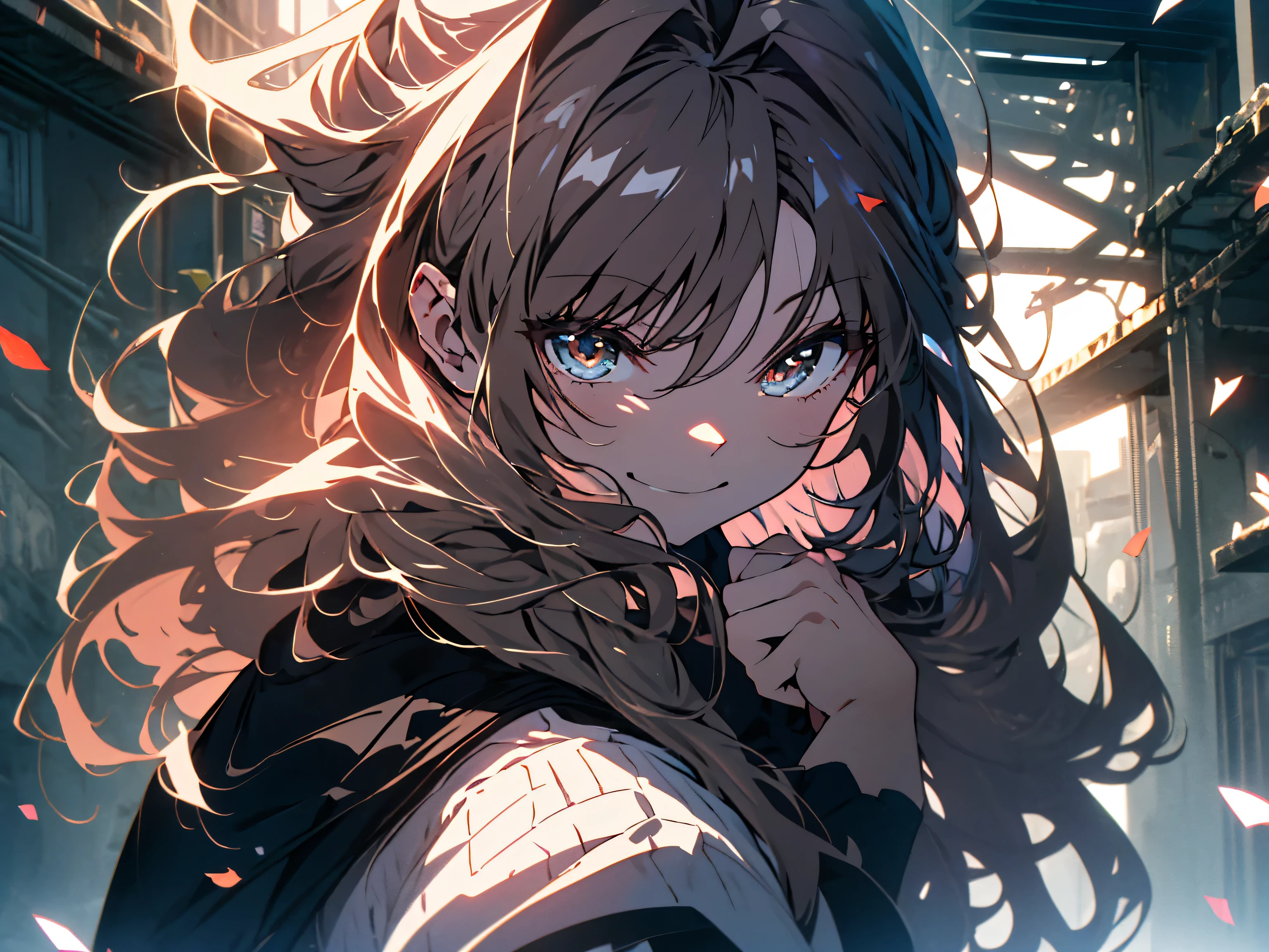 ((highest quality))) (((hd))) (((8K))) (character) 20 year old girl, ((adventurous)) goblin, ((beautiful)) and ((Happy)), ((brown hair)) and ((long hair)).beautifulアニメ