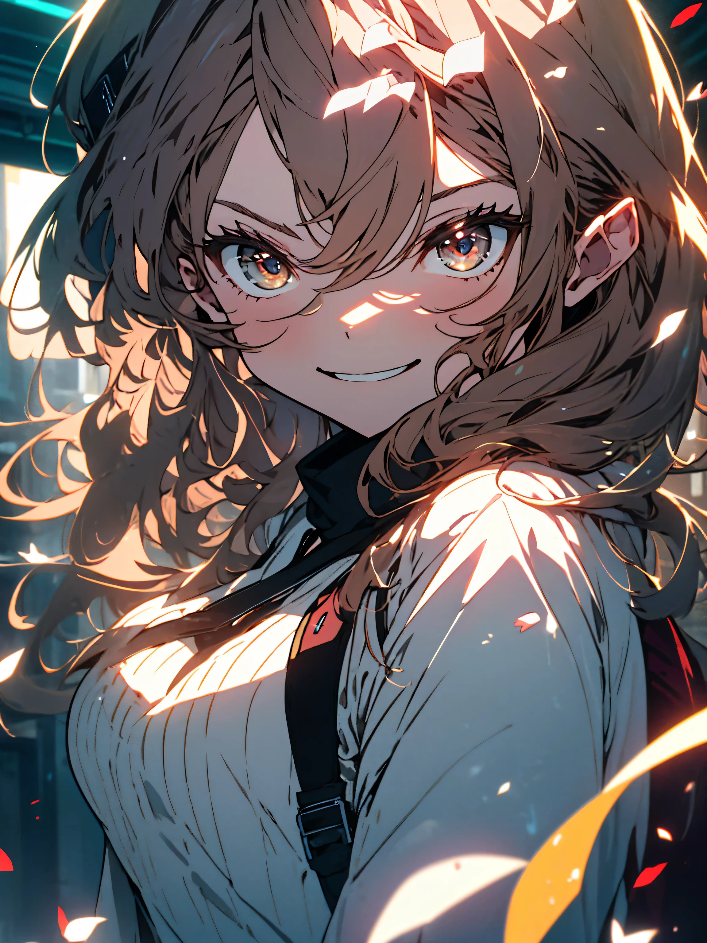 ((highest quality))) (((hd))) (((8K))) (character) 20 year old girl, ((adventurous)) goblin, ((beautiful)) and ((Happy)), ((brown hair)) and ((long hair)).beautifulアニメ