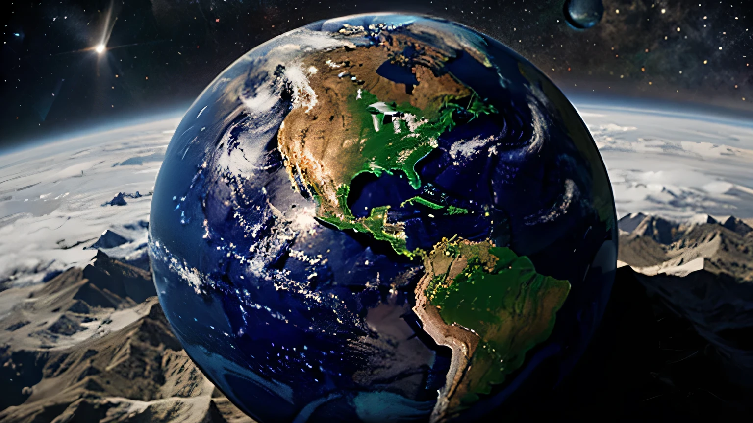 Planeta terra em desenho.