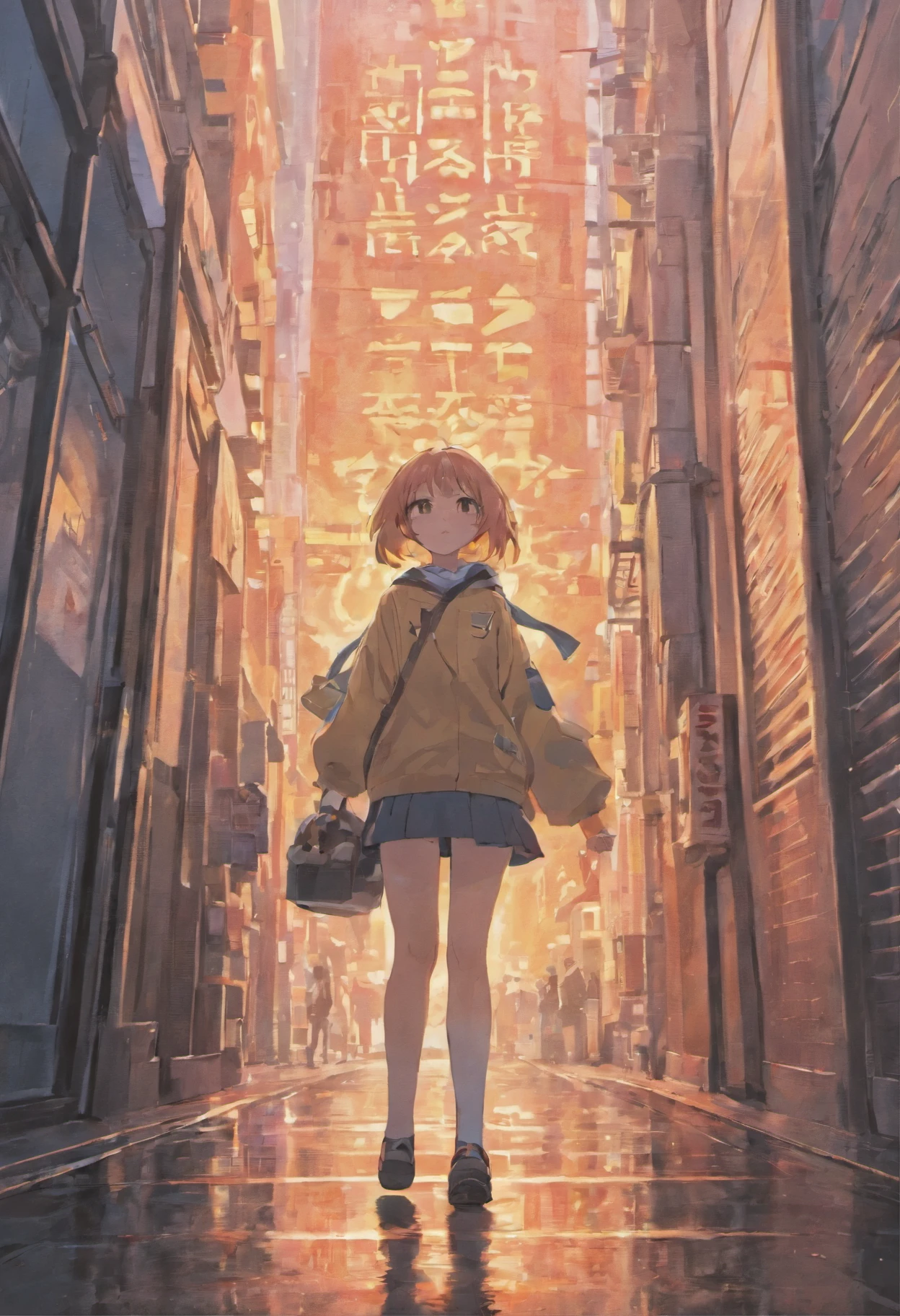 TOKYO GOLDEN HOUR, BIG CITY, digital artwork, illustrative, painterly, matte painting, highly detailed",