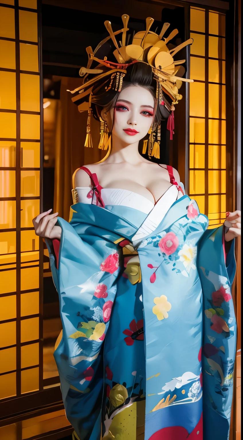 Oiran、slender、cleavage of the breast、Paripi