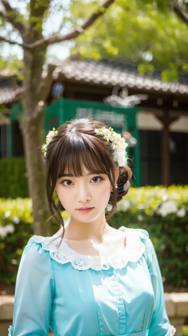 (anger:1.3) , masterpiece , highest quality , be familiar with , round face, mature woman , bangs 
