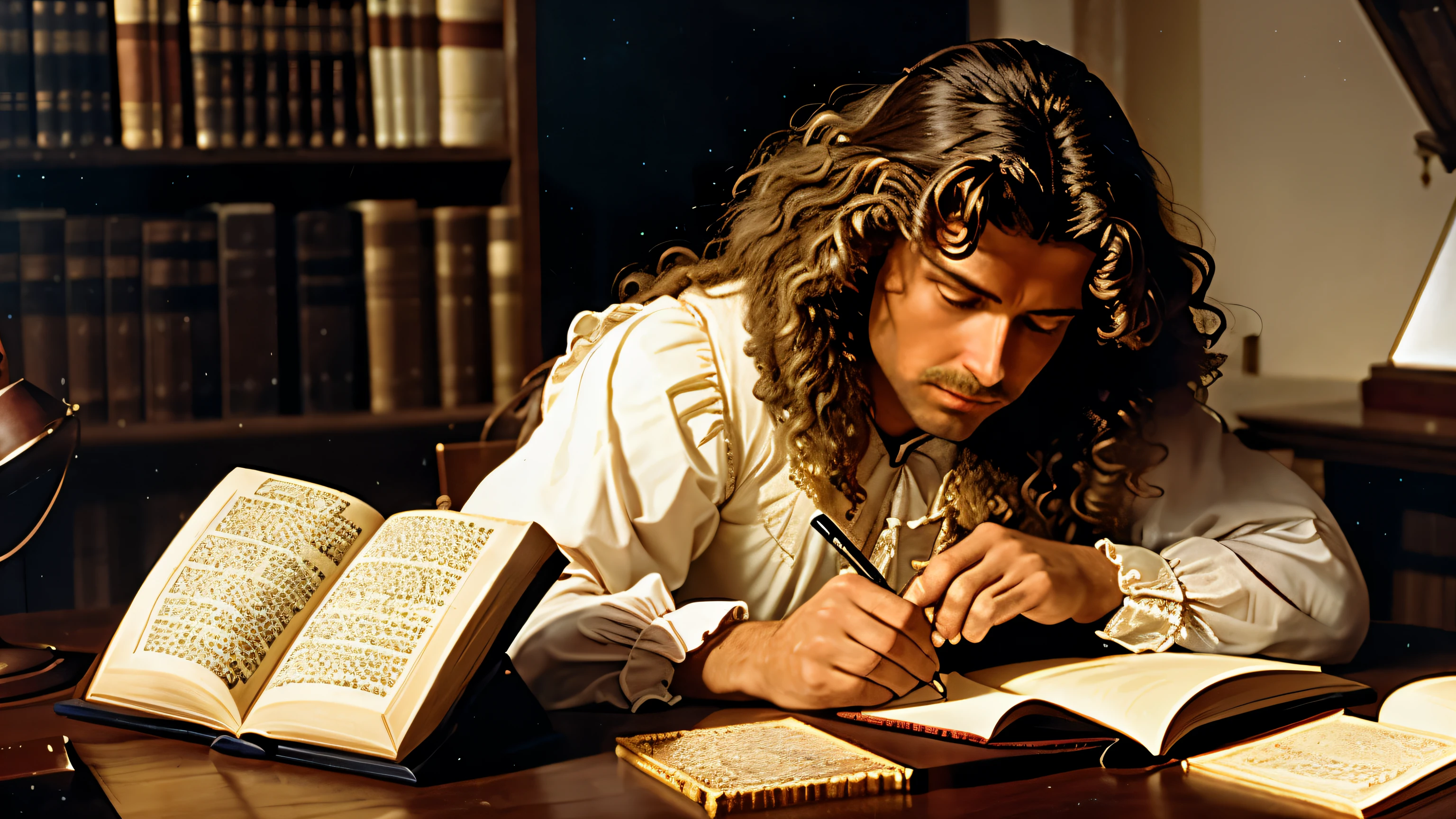 Christian Huygens studying physics