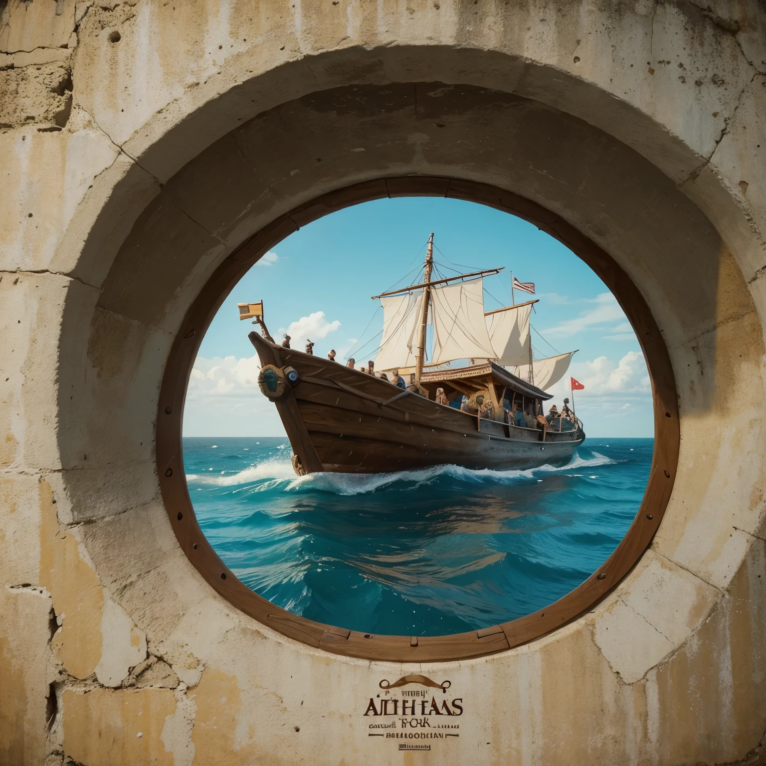 um estilo cartoon desenho animado 2d velhinho, obra de arte , High definition, 8k biblical Noah's Ark