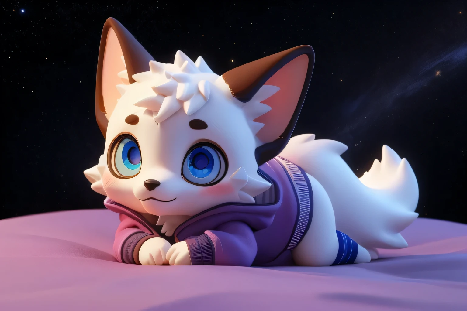 (((wilderness))), ((charming小蓝狐, Miss, young)) have different colored eyes， chibi， charming，Shy, blush, logo design， The car has， movie lighting effects， ((3D vector art))， Cute and quirky， fantasy art， Bokeh， Hand Painted， number， soft light， Isometric风格， 4K resolution， photorealistic rendering， High level of detail cleaning， vector image， A lifelike masterpiece， Professional photography， simple space background， Flat white background， Isometric，Vibrant vector, , hoodie, bottomless pit, Fine hairs, Anisotropic fur gloss, ((subsurface scattering)), on the bed, ((The body is very wide)), ((Animal genitalia)), [[vein]], (on all fours), ((Show rear)), [anus],((Show rear)),[vaginal],big tail, ((Striped knee-length socks))