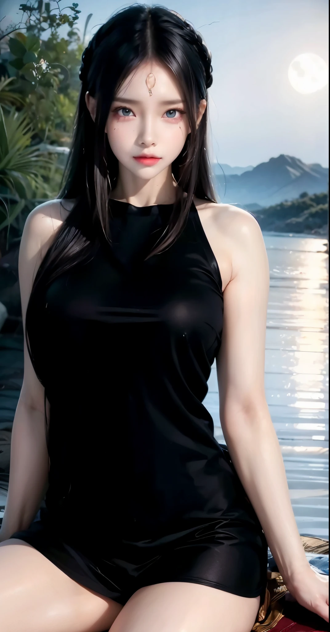 realistic, 1gril, naked, per HD, 12k, mask, wear Allstars shoes, Slim body, rather big body, six pack body, big round breasts, no clothes, beautiful breasts, looking at the camera, sitting on the sofa, transparent and clear genitals, long black hair, drenched in sweat, face details, person details, body details, clothing details, hair details, body details, body details, breast details, vagina details, clothing, eye details, sweat details, water details, pose (knees bent and legs wide apart ) whole body
